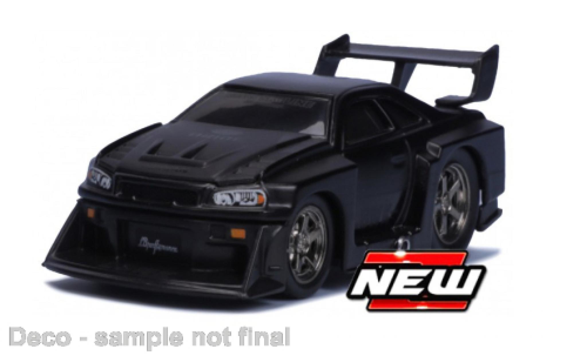 Nissan Skyline 1/64 Maisto GT-R (R34) matte zwart 1999 modelauto
