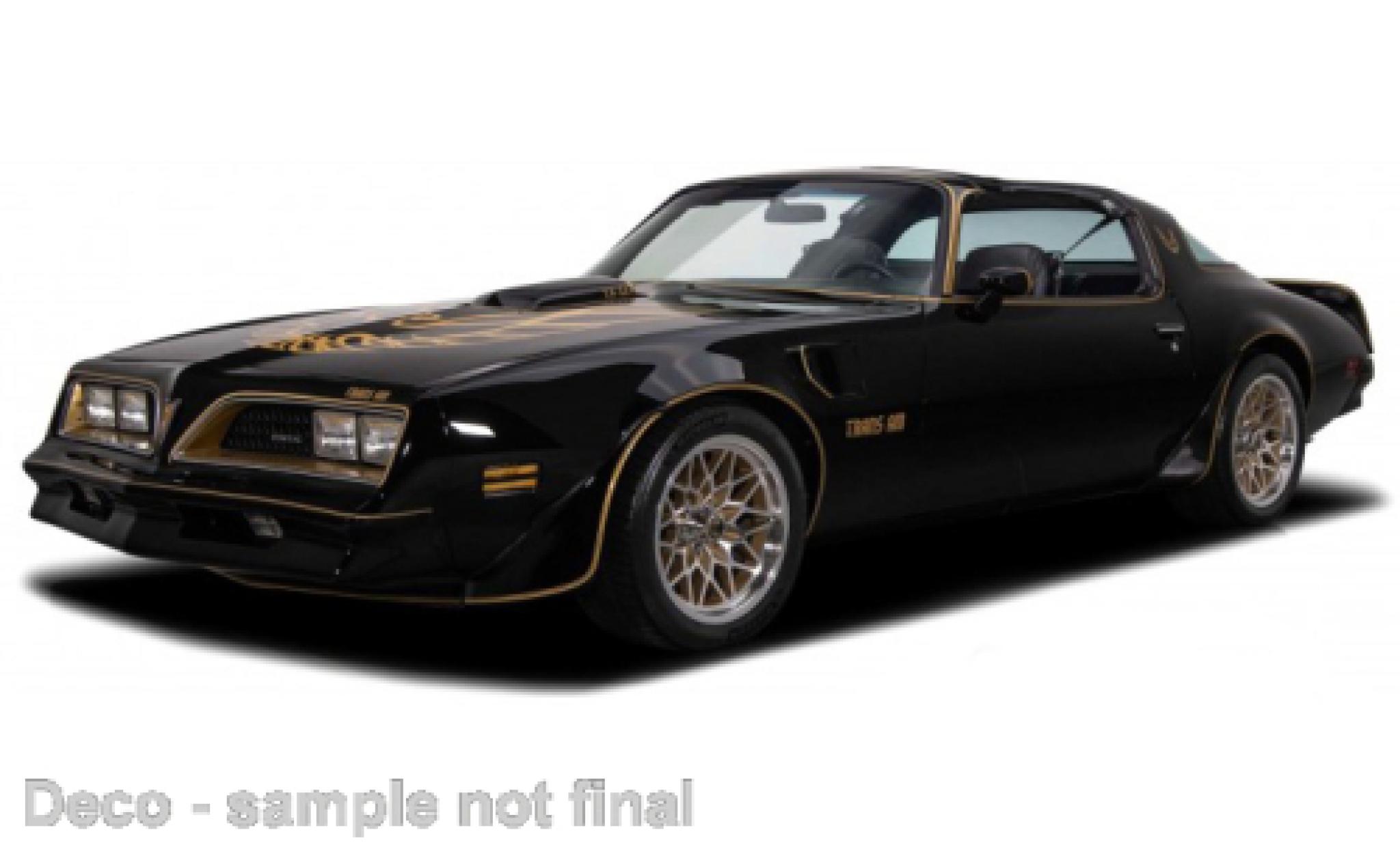 Pontiac Firebird 1/18 Maisto Trans Am zwart/dor&eacute; 1978 modelauto