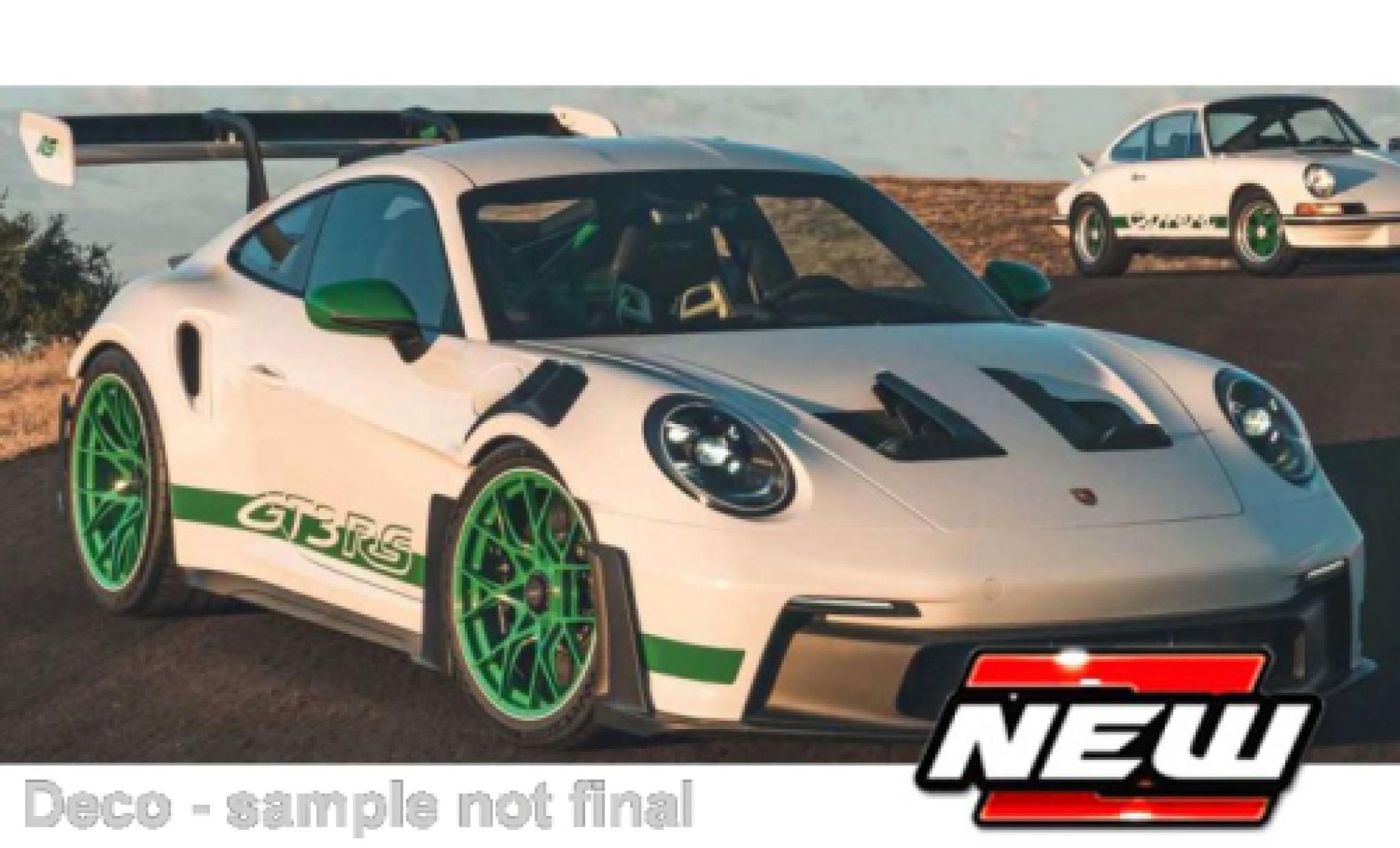 Porsche 992 GT3 R 1/24 Maisto 911  S wit/groen modelauto