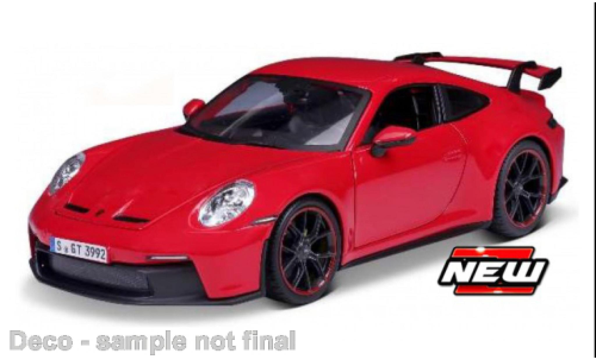 Porsche 992 GT3 1/18 Maisto 911  rood 2022 modelauto
