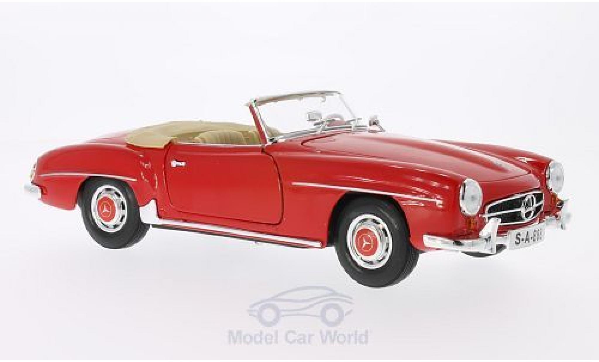 Mercedes 190 SL 1/18 Maisto SL rood 1955 modelauto