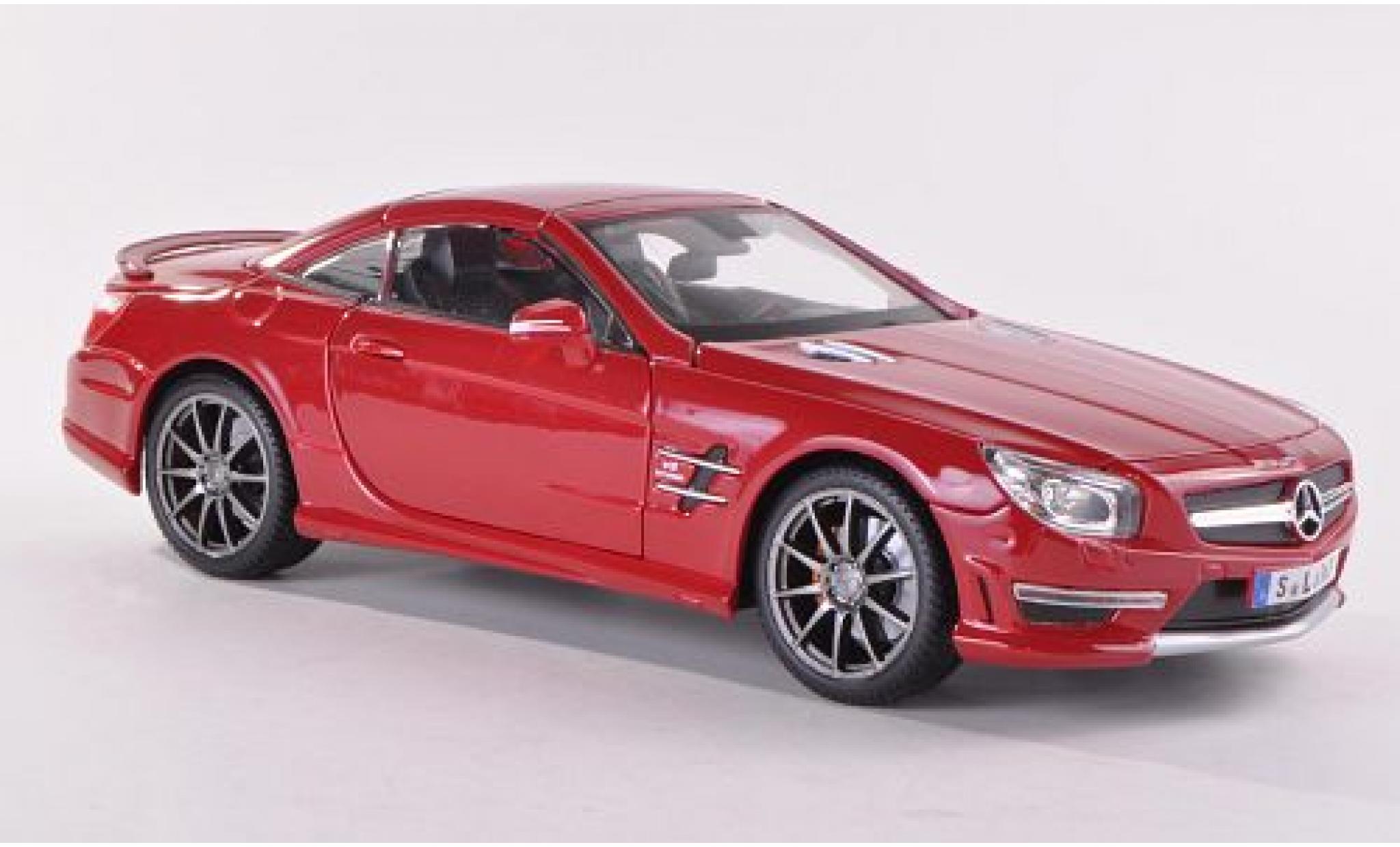 Mercedes Classe SL 1/18 Maisto SL 63 AMG (R231) rood 2012 Verdeck ferm&eacute; modelauto