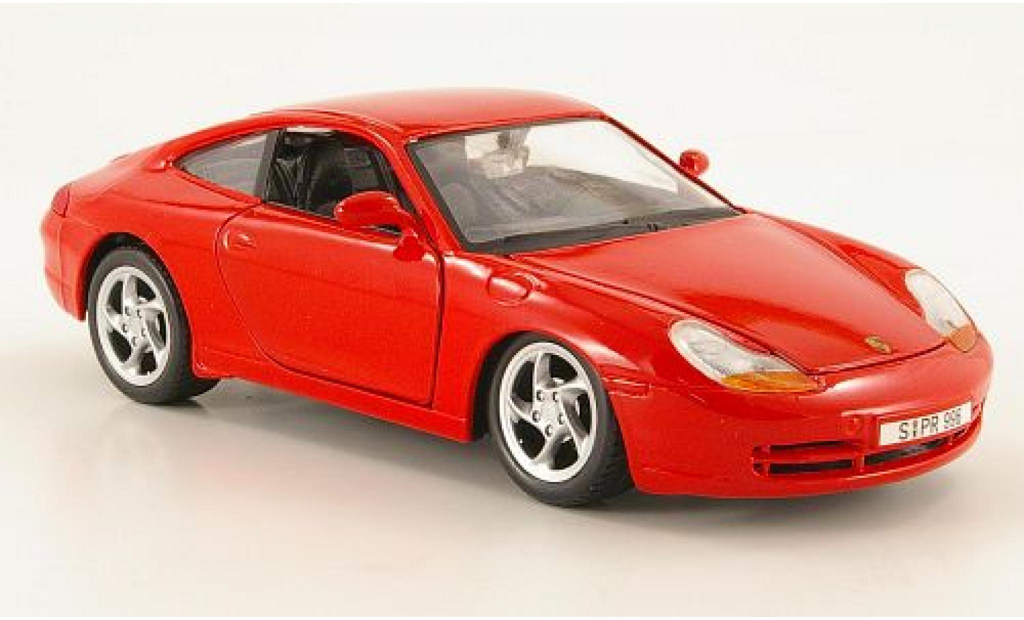 Porsche 996 1/24 Maisto 911 Carrera rood 1997 sans Vitrine modelauto