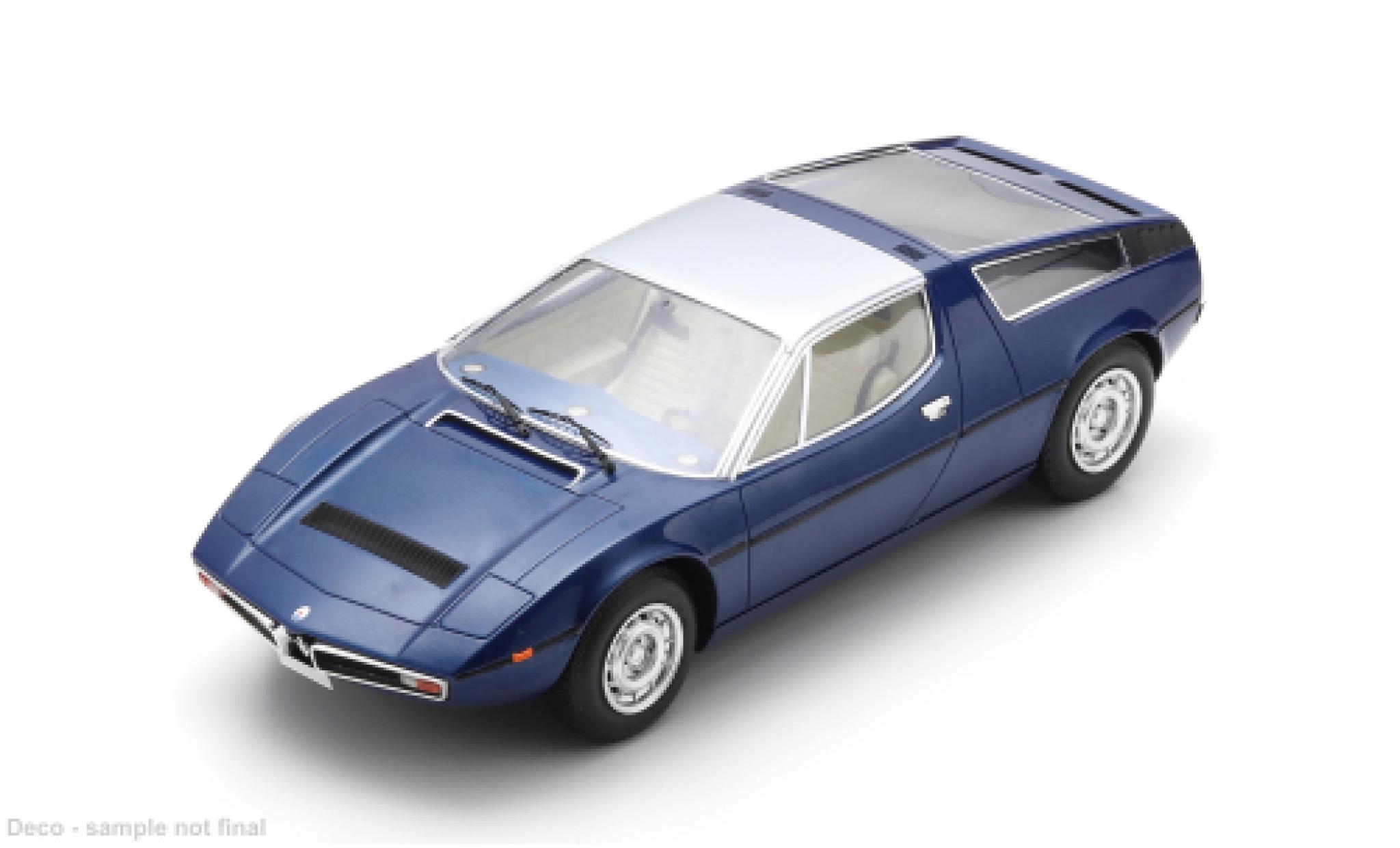Maserati Bora 1/18 Spark blauw 1971 1:18 modelauto
