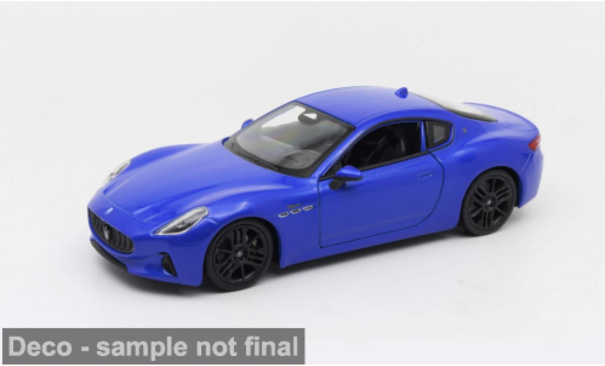 Maserati Gran Turismo 1/24 Welly Folgore blauw 2023 1:24 modelauto