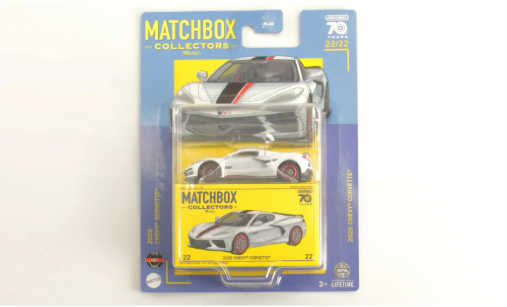 Chevrolet Corvette 1/64 Matchbox (C8) wit 2020 modelauto