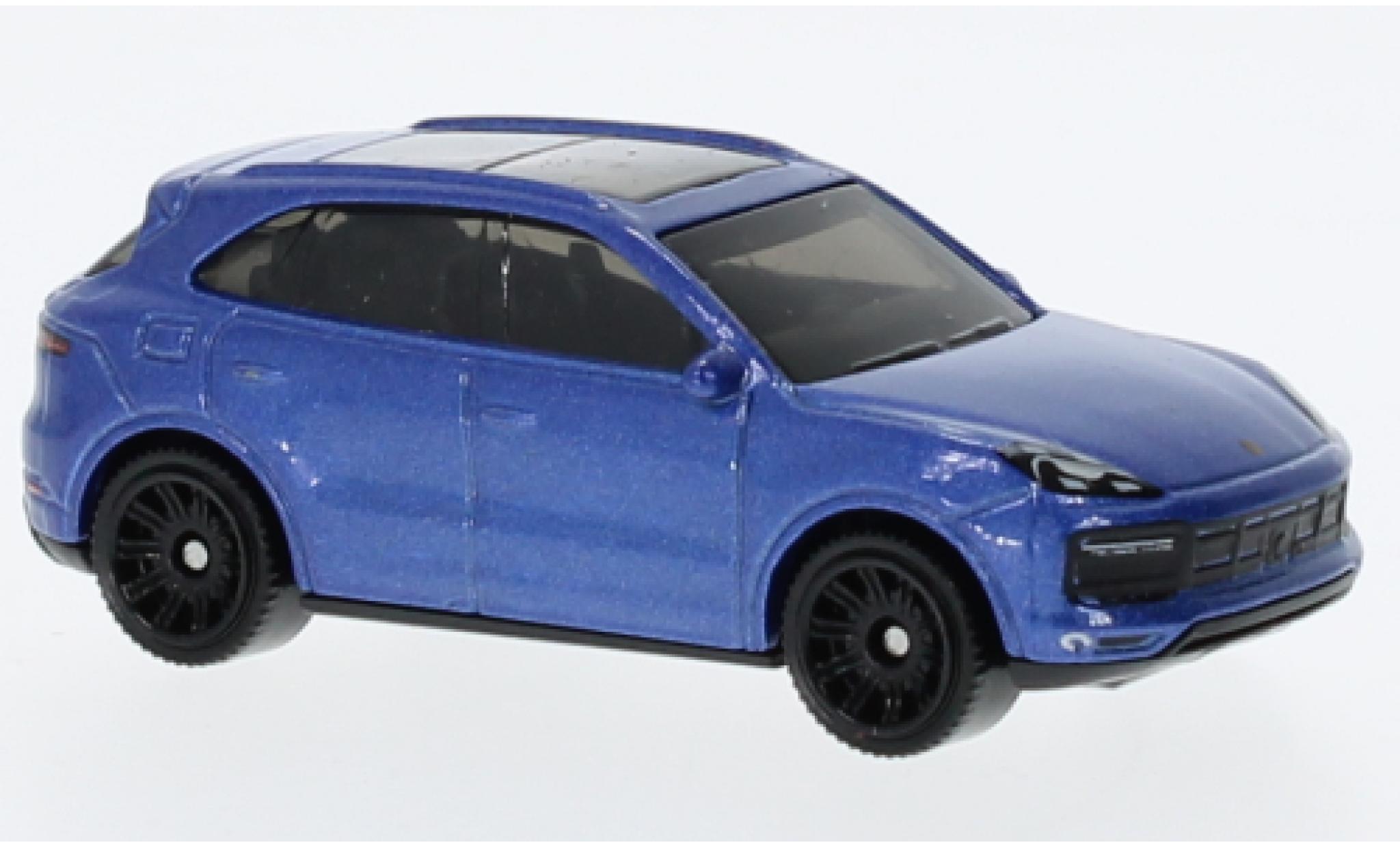 Porsche Cayenne Turbo 1/64 Matchbox blauw modelauto