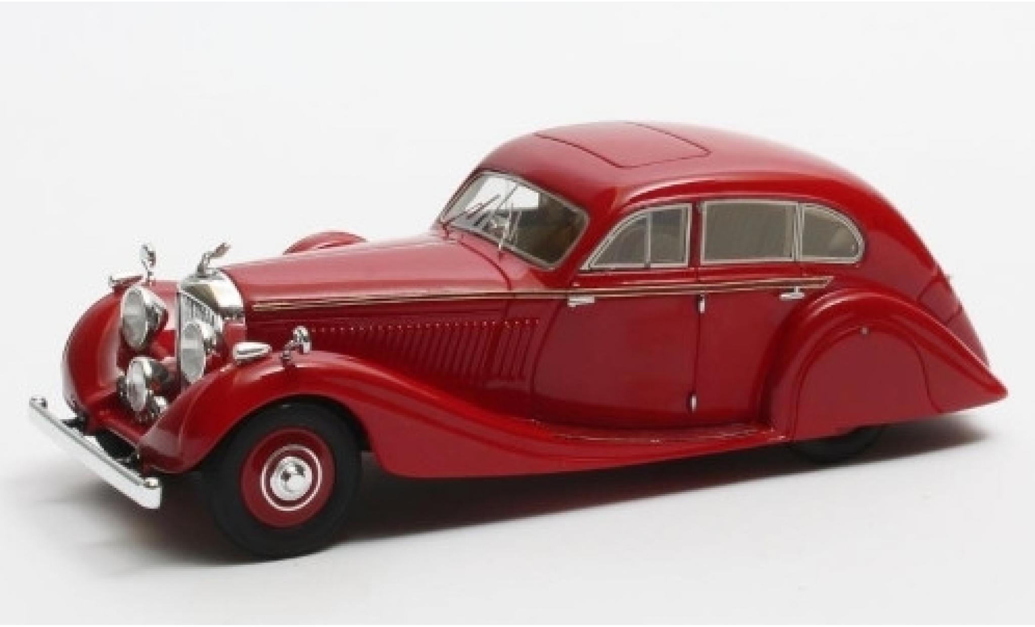 Bentley 4.5 1/43 Matrix Litre Gurney-Nutting Airflow Saloon rood RHD 1936 #B118HK modelauto