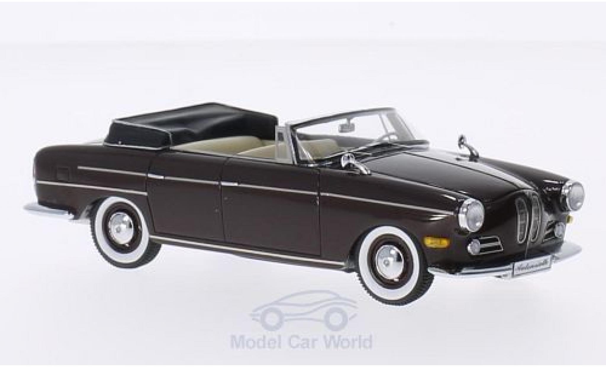 Bmw 3200 1/43 Matrix Super Cabriolet bruin 1959 by Autenrieth modelauto