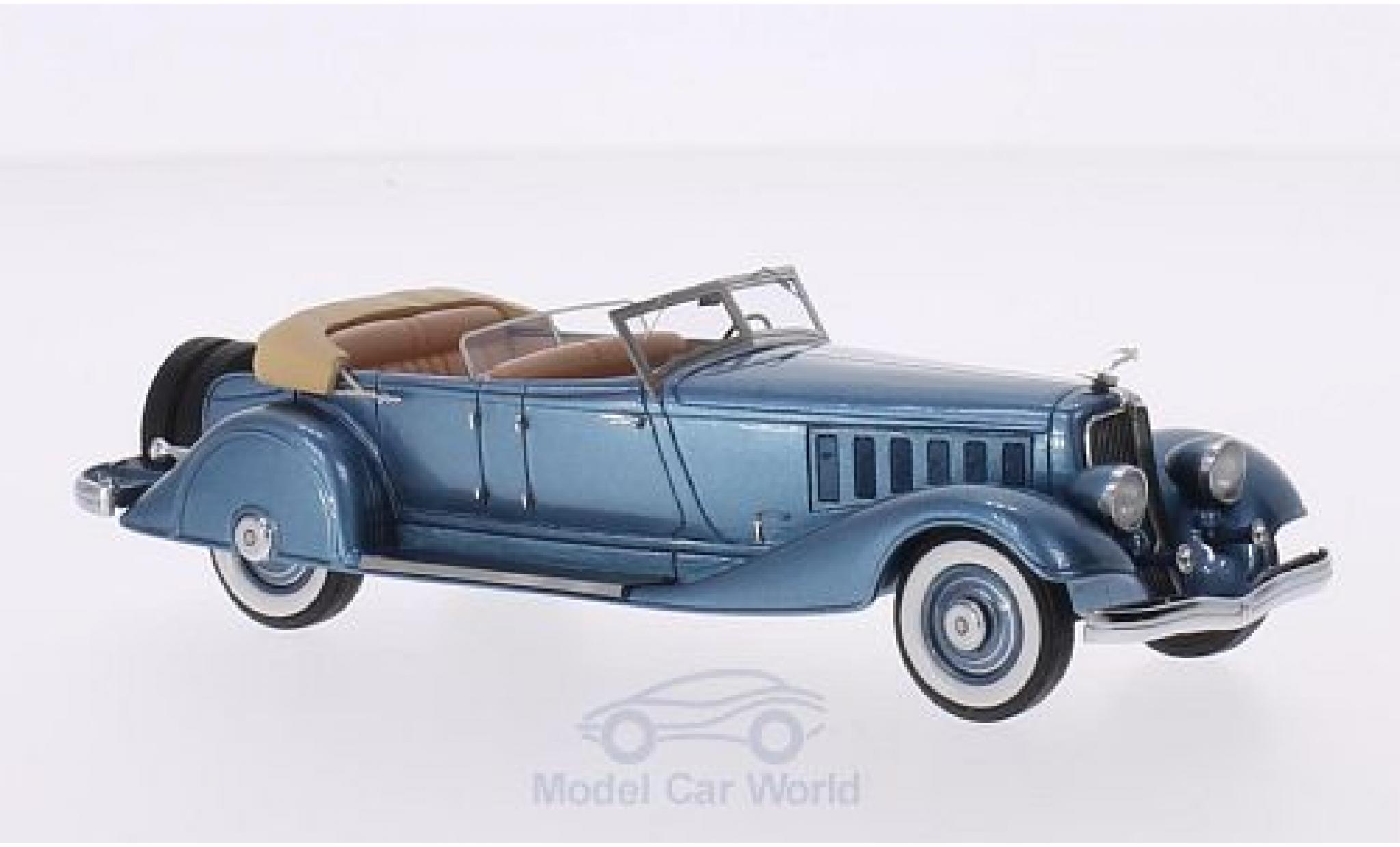 Chrysler Imperial 1/43 Matrix Custom metallic blauw 1933 Five Passenger Pheaton 7803657 modelauto