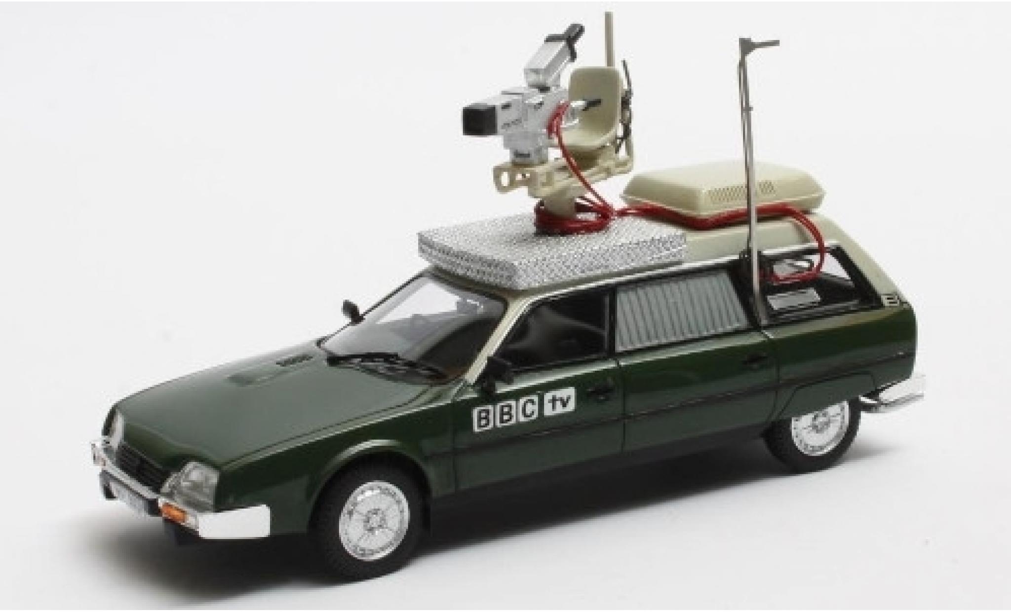 Citroen CX 1/43 Matrix Safari metallic groen/beige RHD BBC 1982 Kamerawagen modelauto