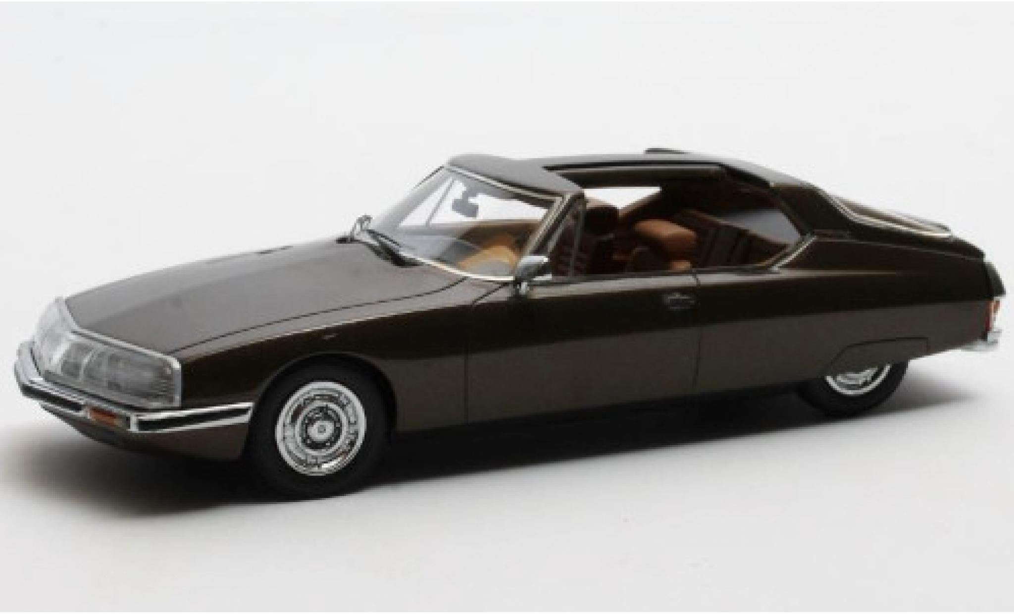 Citroen SM 1/43 Matrix Heuliez Espace metallic bruin 1970 modelauto