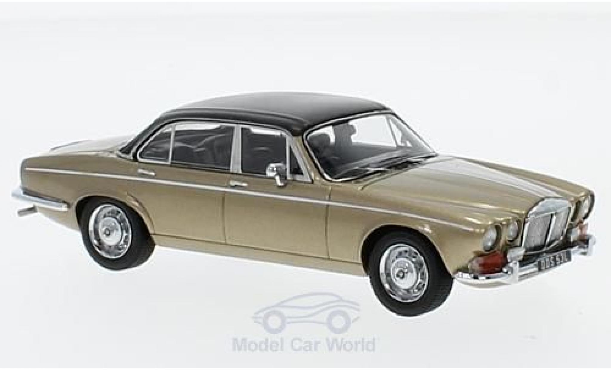 Daimler Double Six 1/43 Matrix Vanden Plas Series 1 metallic bruin/zwart RHD modelauto