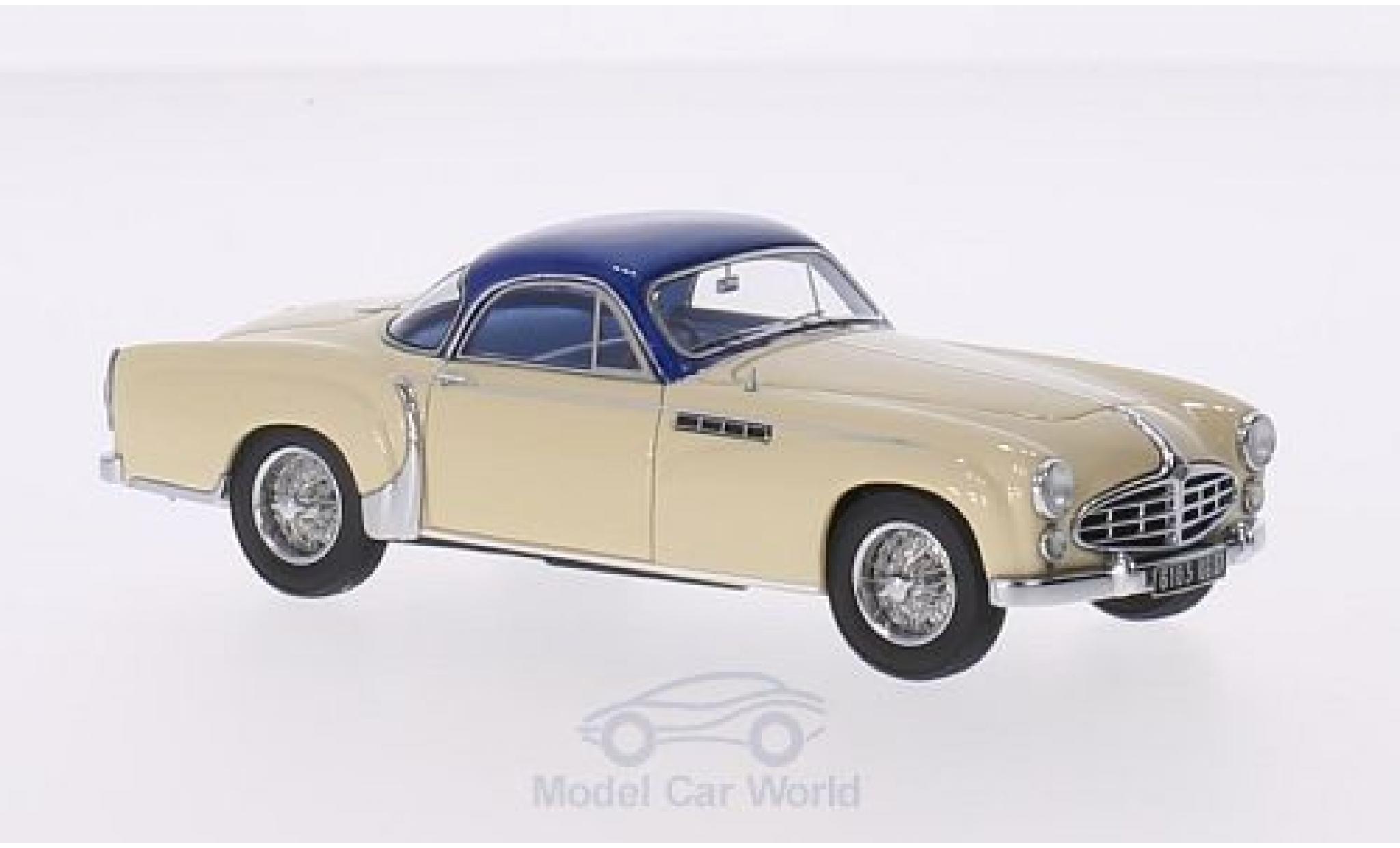 Delahaye 235 1/43 Matrix Chapron Coupe beige/metallic blauw RHD 1953 modelauto