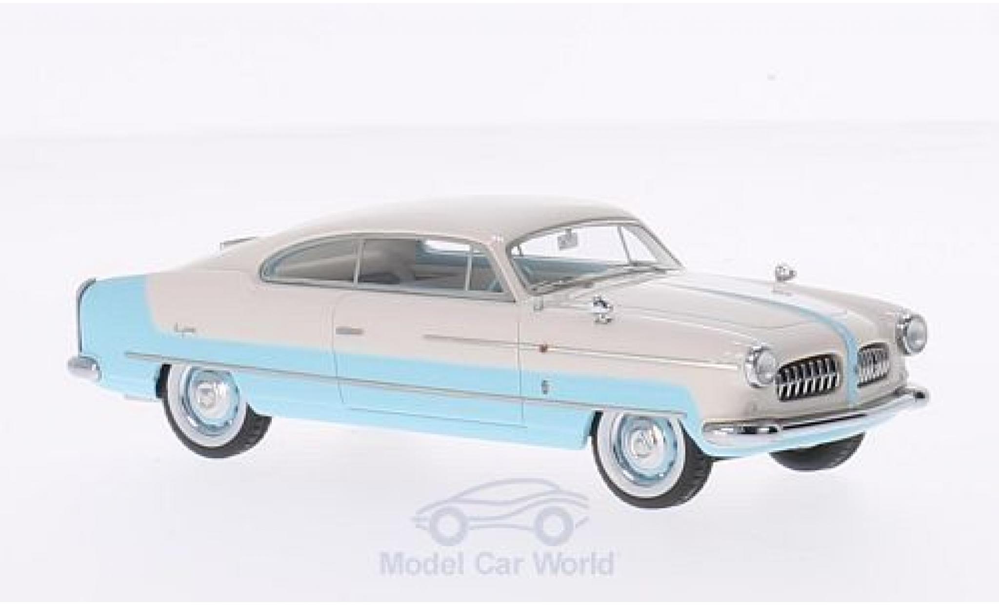 Lancia Aurelia 1/43 Matrix (B52) B-Junior Ghia wit/blauw RHD 1952 modelauto