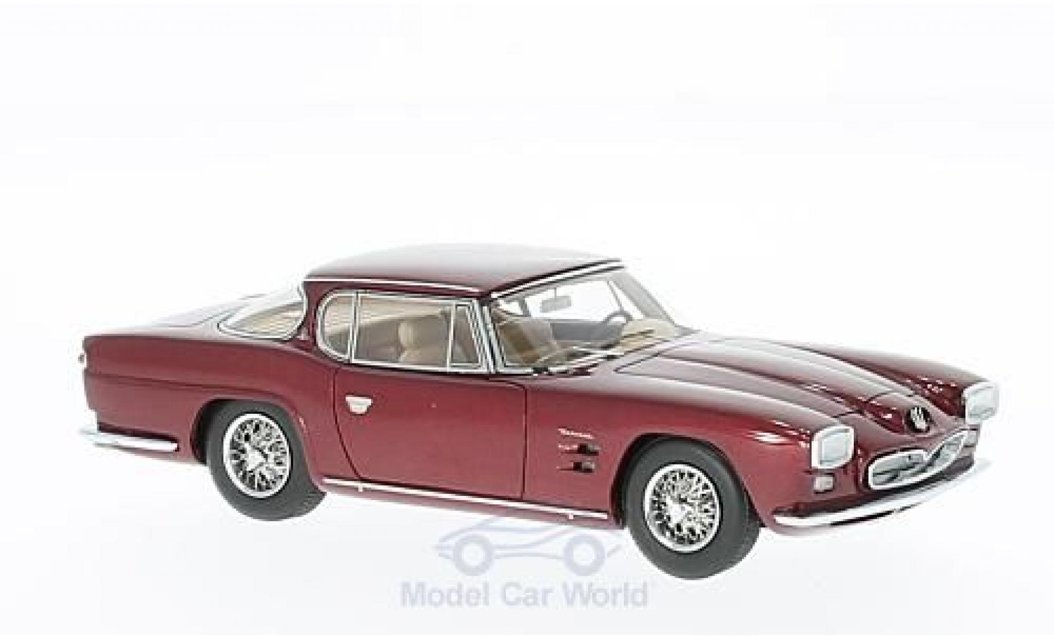 Maserati 5000 GT 1/43 Matrix Frua Coupe metallic rood 1963 modelauto