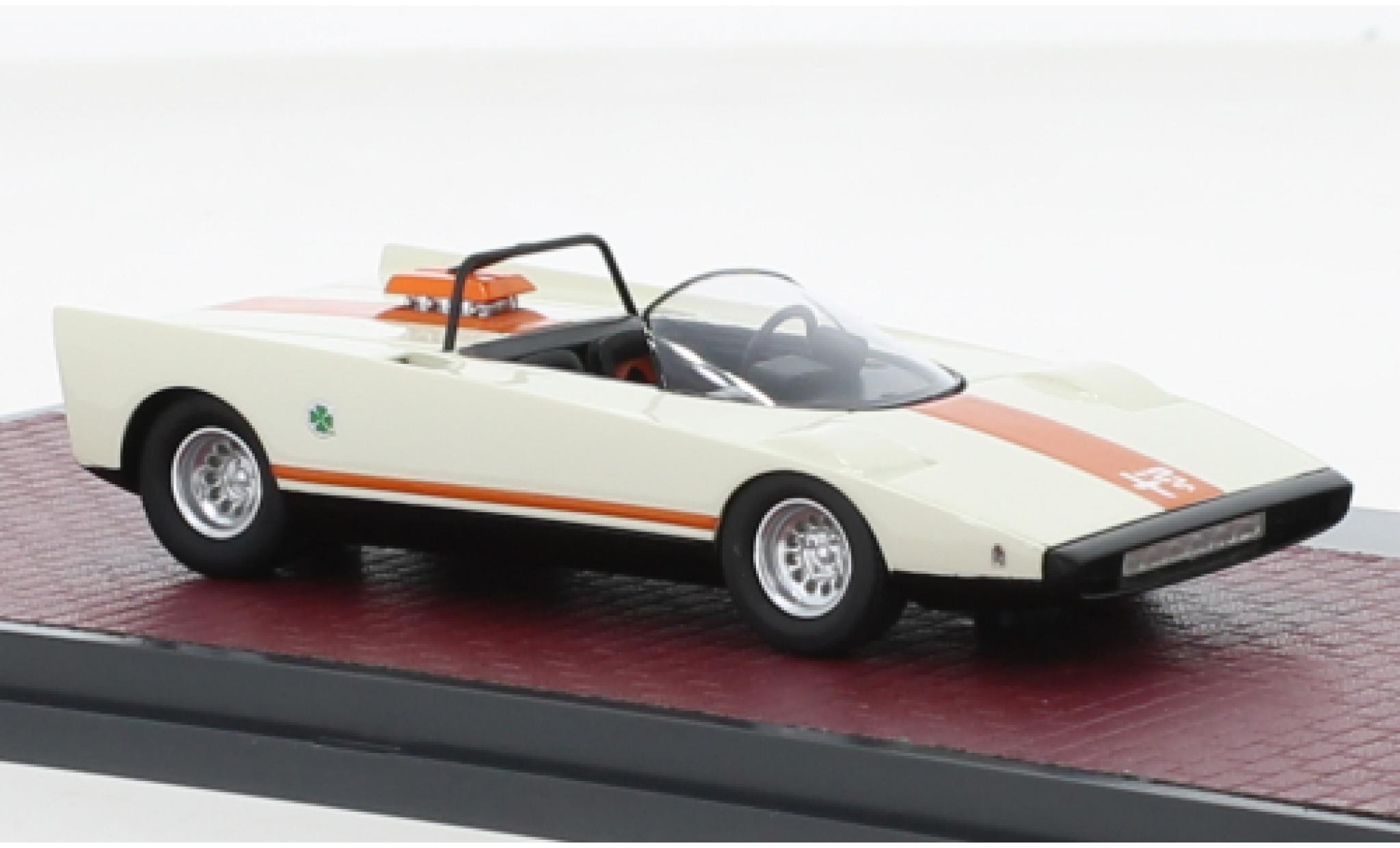 Alfa Romeo 33 1/43 Matrix Spider Speciale Cuneo Pininfarina wit/oranje 1971 modelauto
