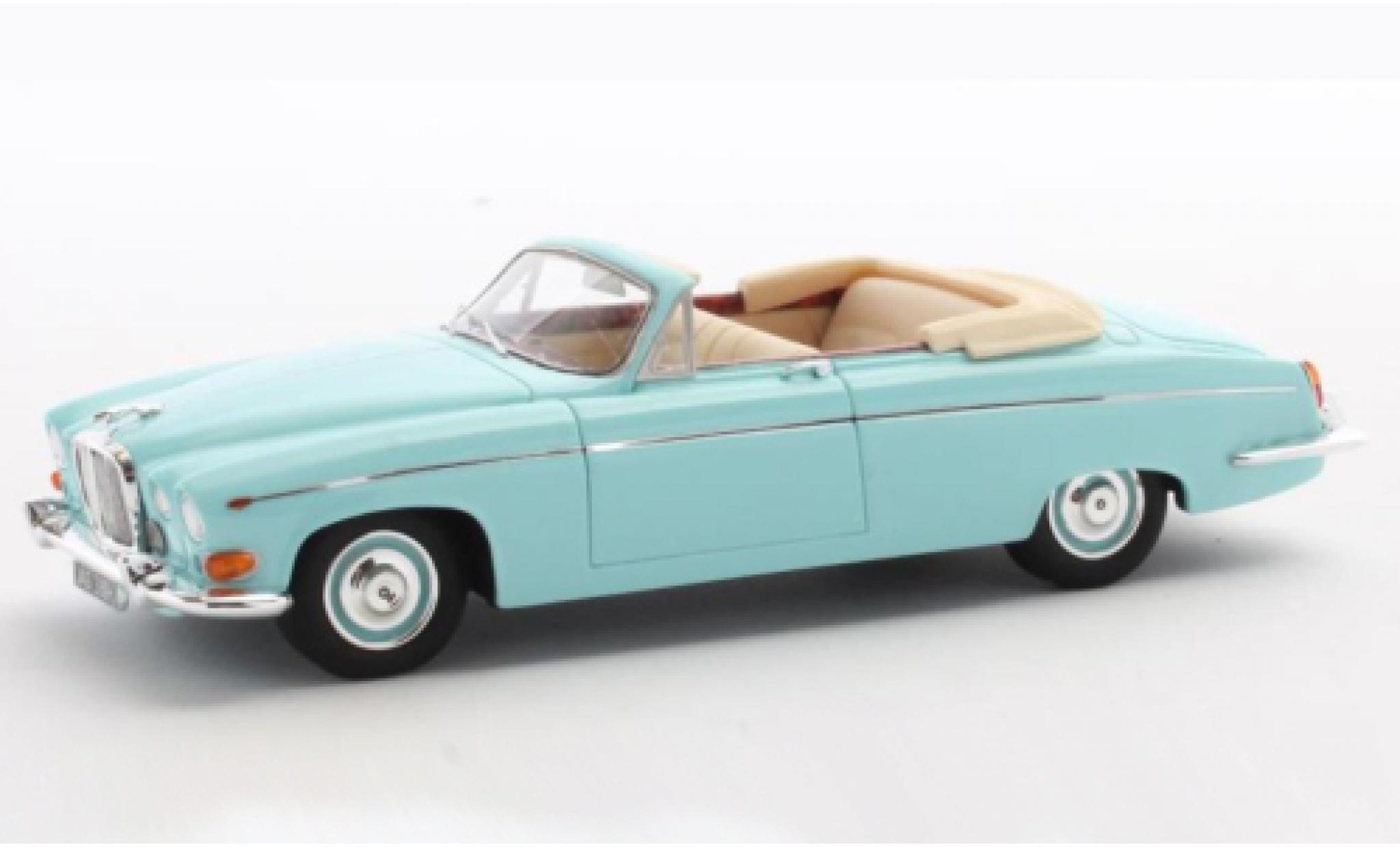 Jaguar 420 1/43 Matrix G Cabriolet blauw RHD 1969 modelauto