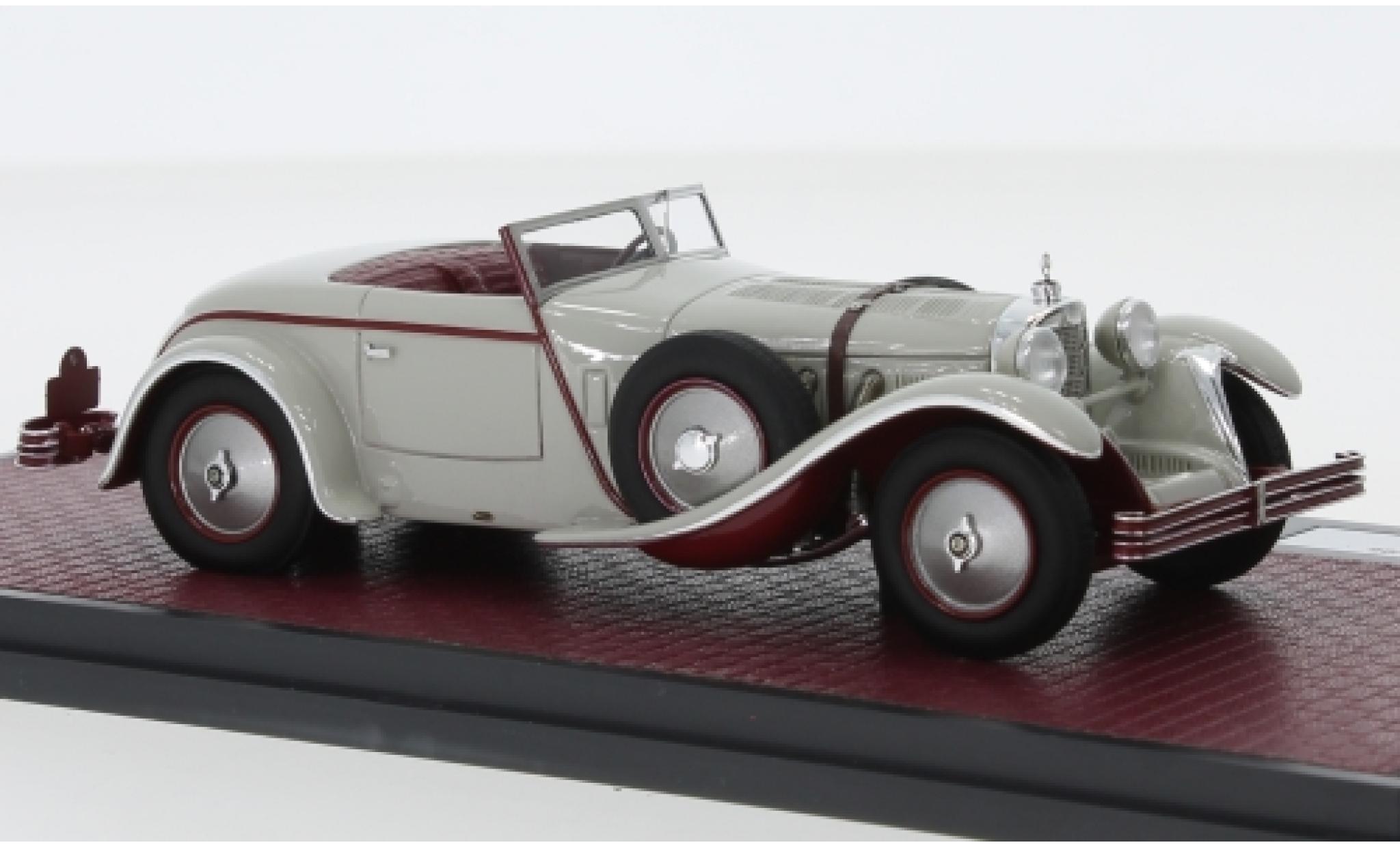 Mercedes CLA 1/43 Matrix 680S W06 Torpedo Roadster grijs clair 1928 modelauto
