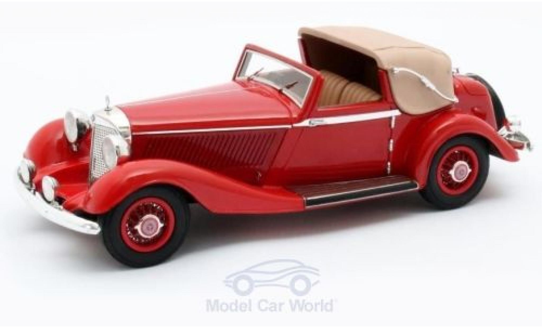 Mercedes 500 1/43 Matrix K 3-Position DHC Corsica rood RHD 1935 #123689 modelauto