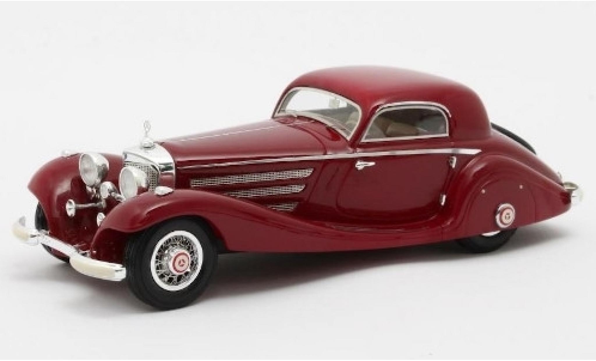 Mercedes 540 1/43 Matrix K (W29) Spezial Coupe rood 1936 Fahrgestell-Nr.130944 modelauto