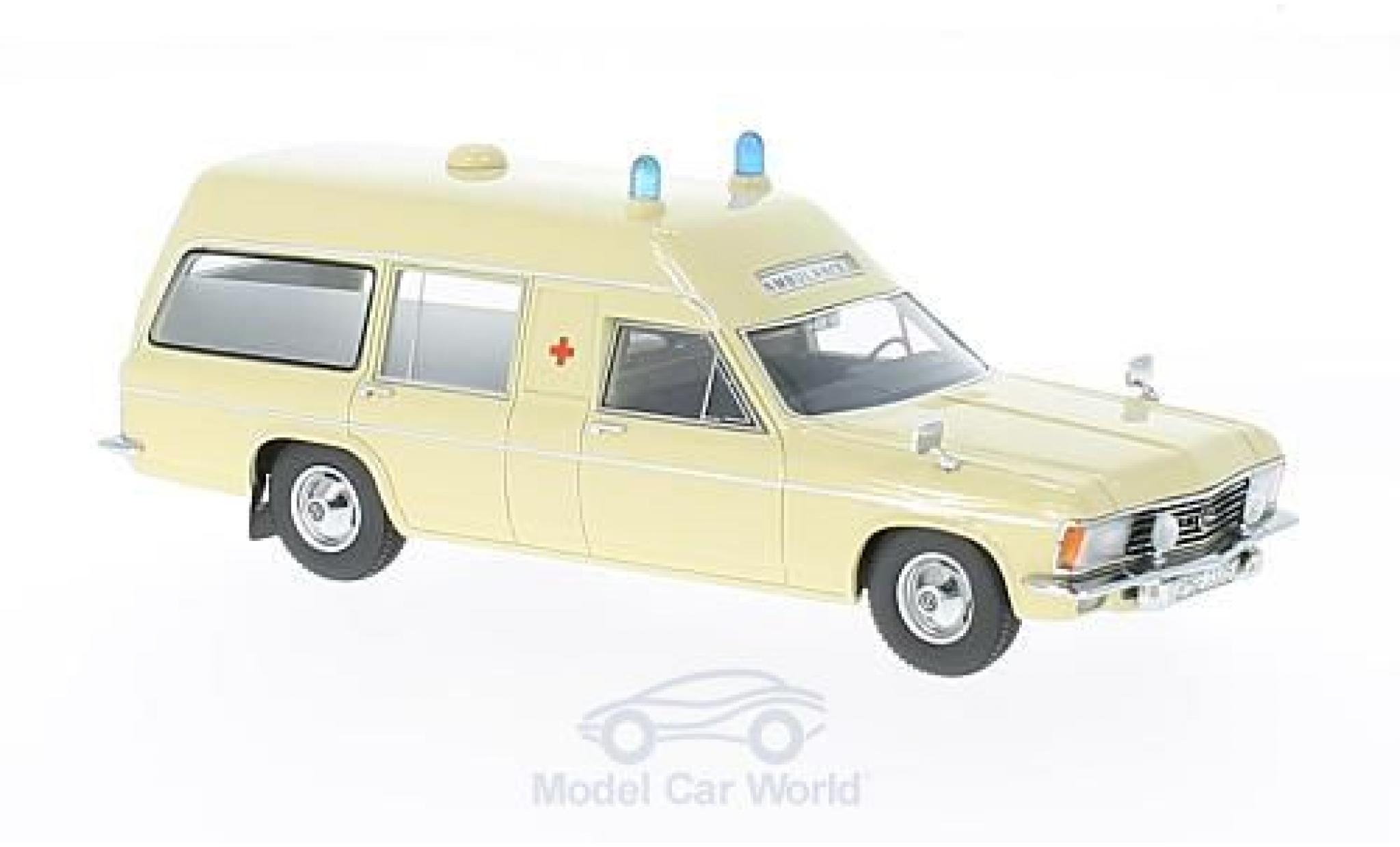 Opel Admiral 1/43 Matrix B Miesen LWB beige Ambulance 1970 modelauto