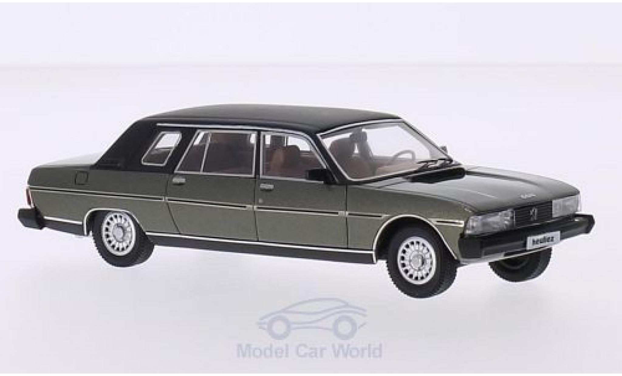 Peugeot 604 1/43 Matrix Heuliez Sedan metallic groen/matt-zwart 1980 modelauto