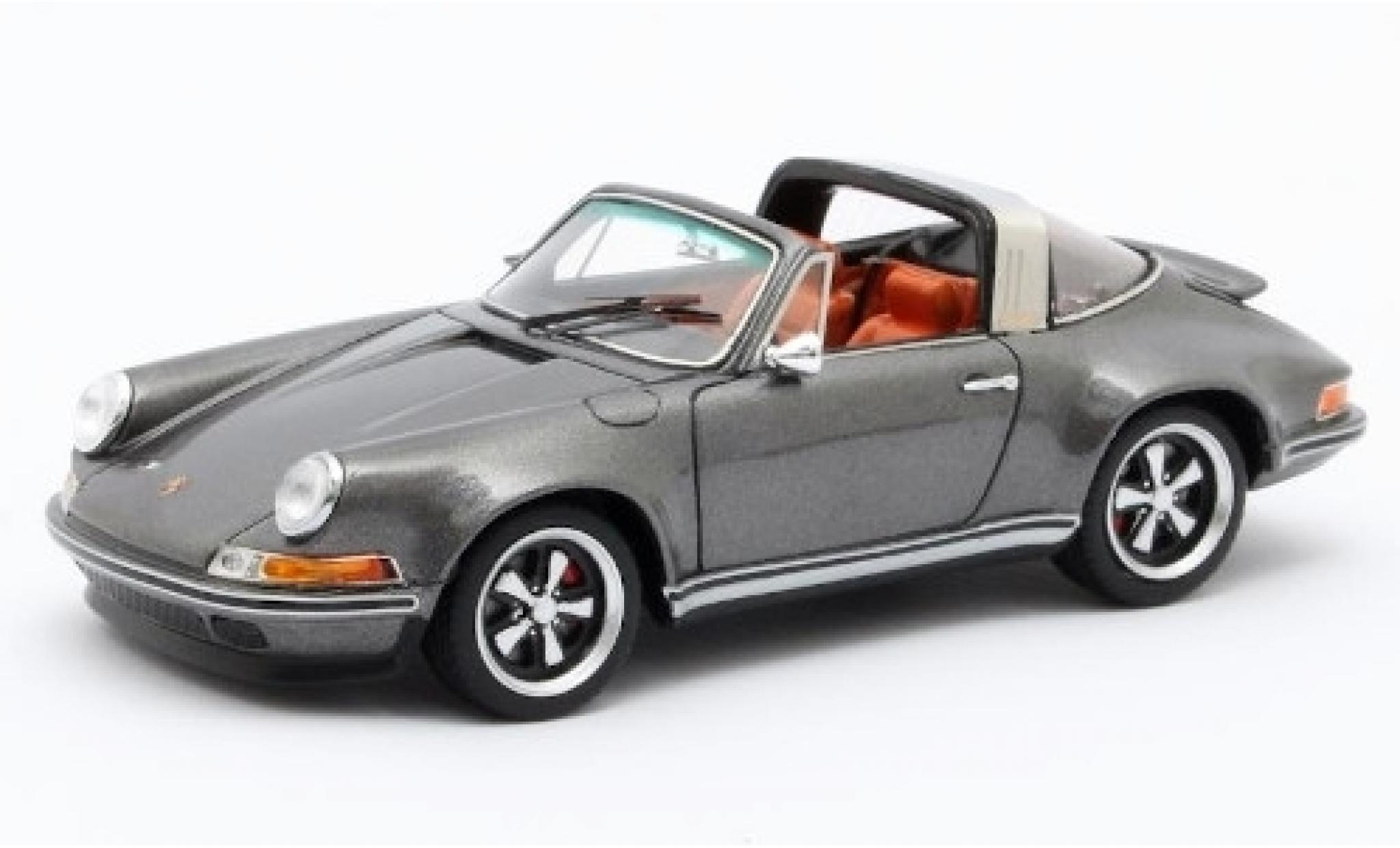Porsche 911 1/43 Matrix Targa Singer Design metallic grijs modelauto