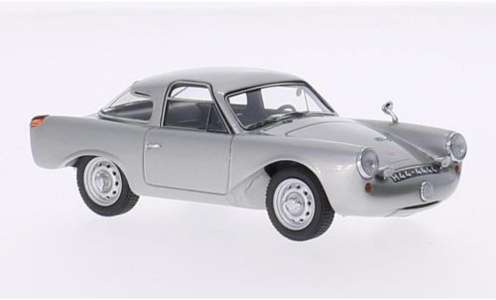 Porsche 356 1/43 Matrix Gl&ouml;ckler Special Coupe grijs 1954 modelauto