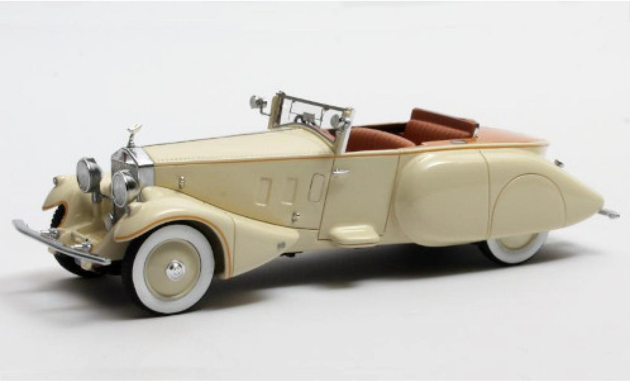 Rolls Royce Phantom 1/43 Matrix II Barker Boattail beige RHD 1930 Maharaja of Rewa (#179XJ) modelauto