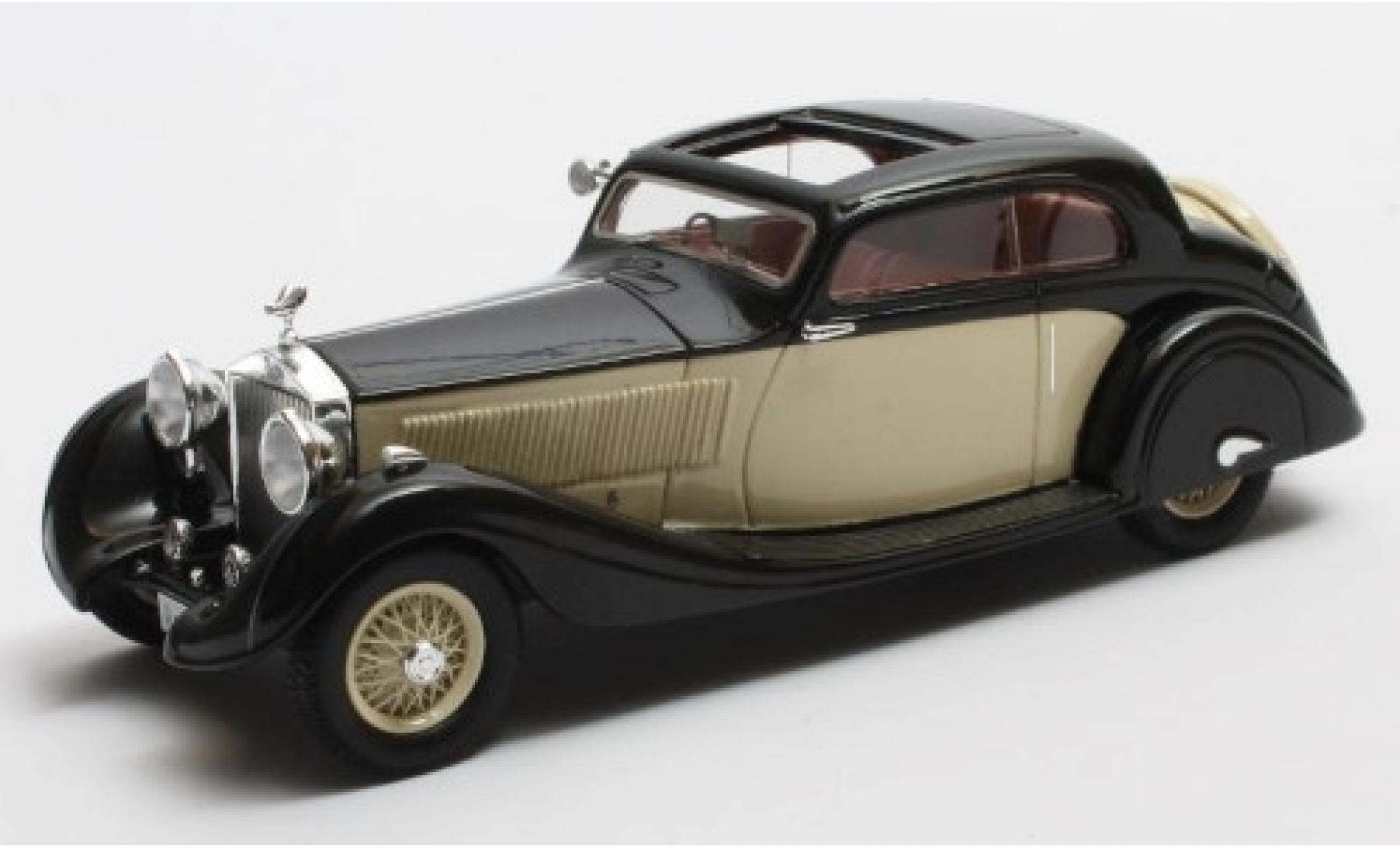 Rolls Royce Phantom 1/43 Matrix II Continental Sports Coupe Gurney Nutting zwart/beige RHD 1935 Maharajah of Jodhpur Fahrgestell-n&deg; 62UK modelauto