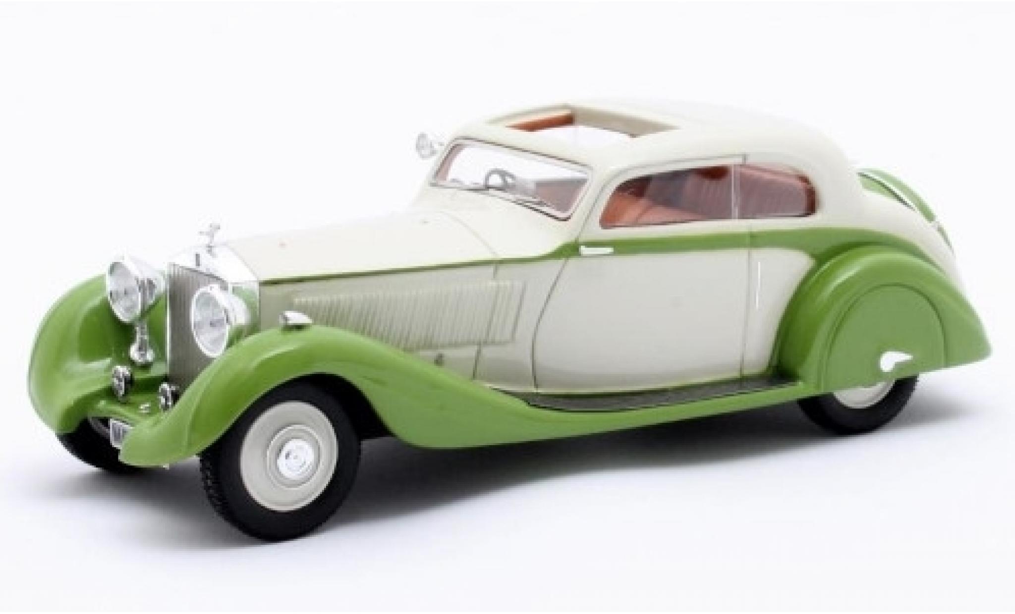 Rolls Royce Phantom 1/43 Matrix II Continental Sports Coupe Gurney Nutting wit/groen RHD 1935 Maharajah of Jodhpur Fahrgestell-n&deg; 62UK modelauto