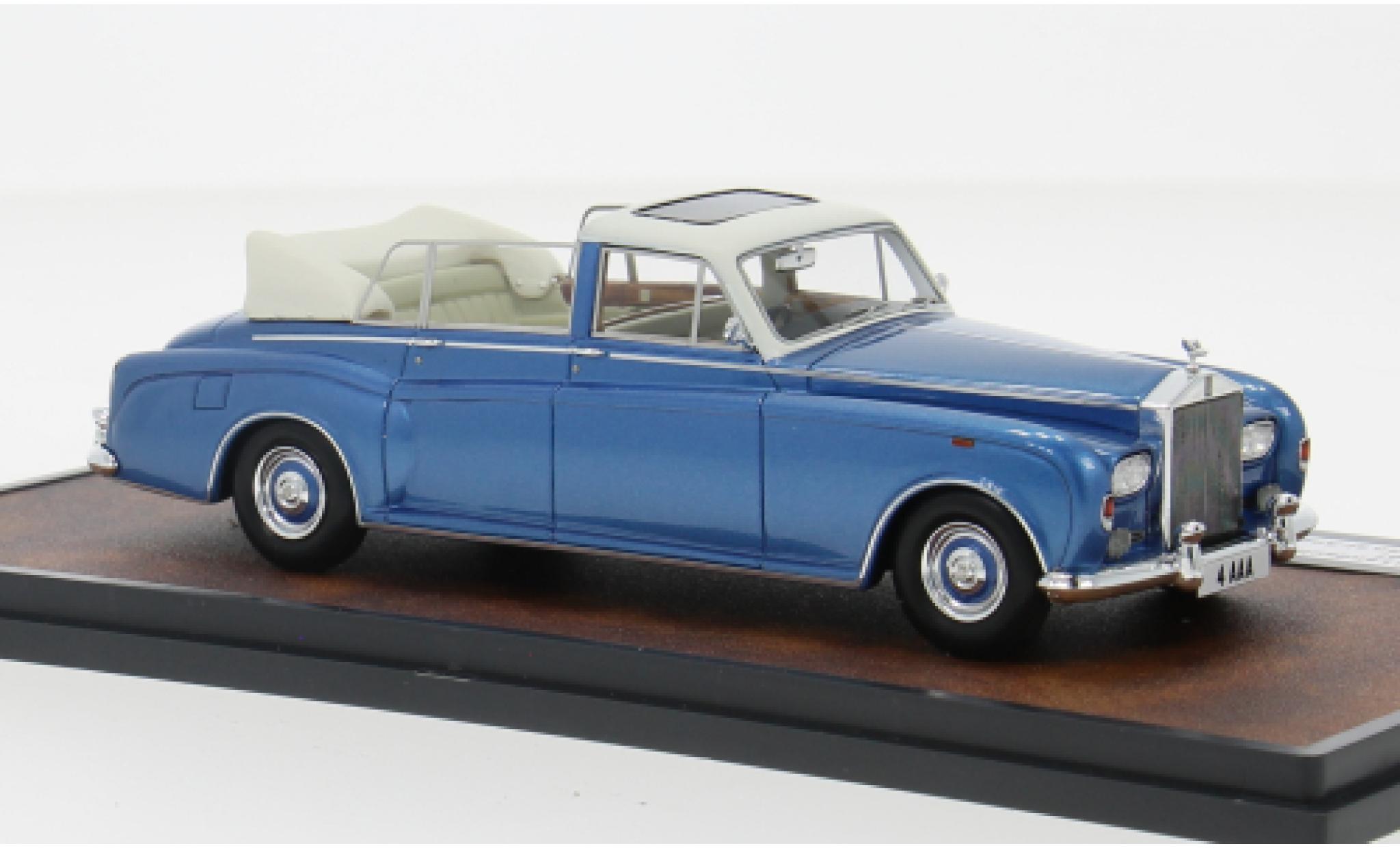 Rolls Royce Phantom 1/43 Matrix VI Landaulet blauw 1973 1:43 modelauto