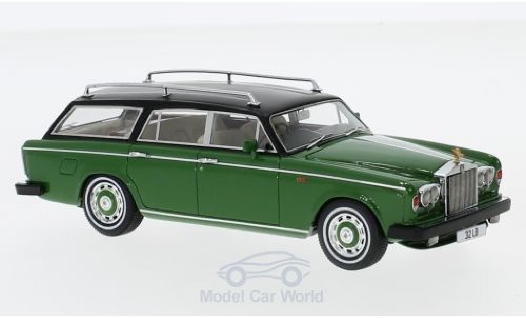 Rolls Royce Silver Shadow 1/43 Matrix Panelcraft Estate groen/zwart RHD 1980 modelauto