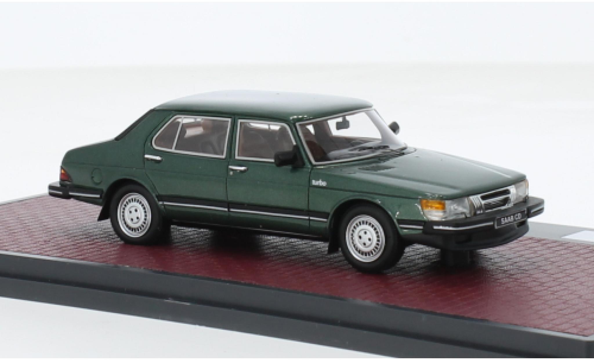 Saab 900 1/43 Matrix CD Turbo metallic groen 1981 1:43 modelauto