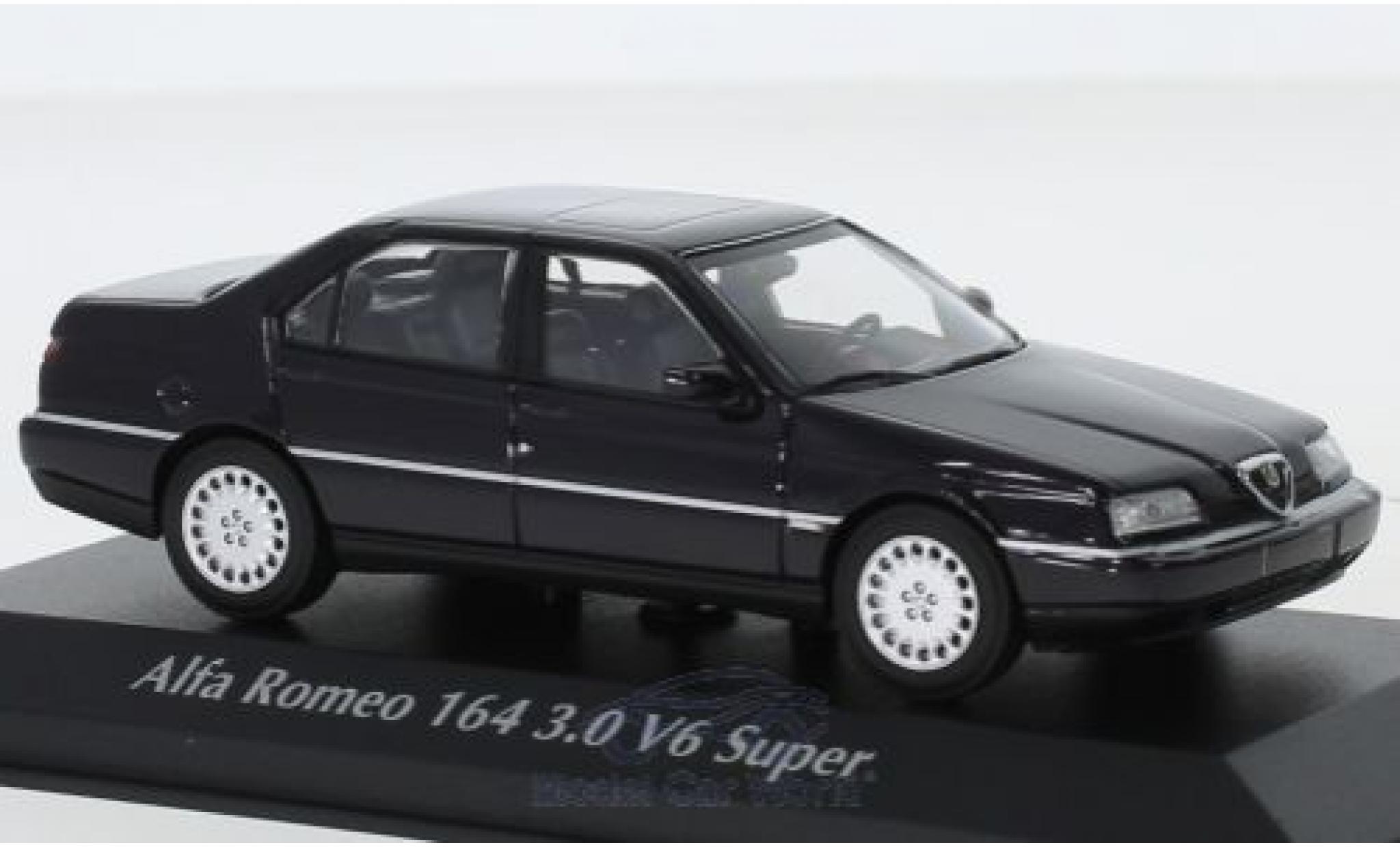 Alfa Romeo 164 1/43 Maxichamps 3.0 V6 Super blauw 1992 modelauto