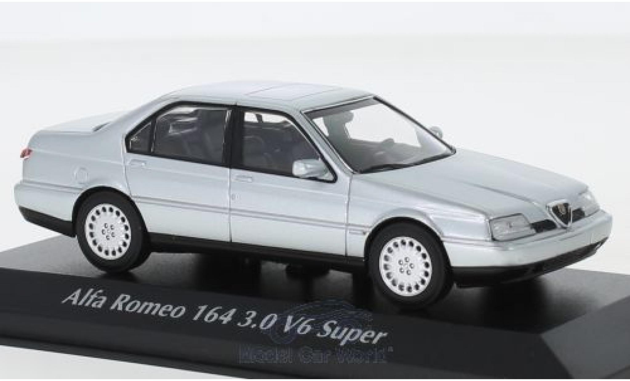 Alfa Romeo 164 1/43 Maxichamps 3.0 V6 Super grijs 1992 modelauto