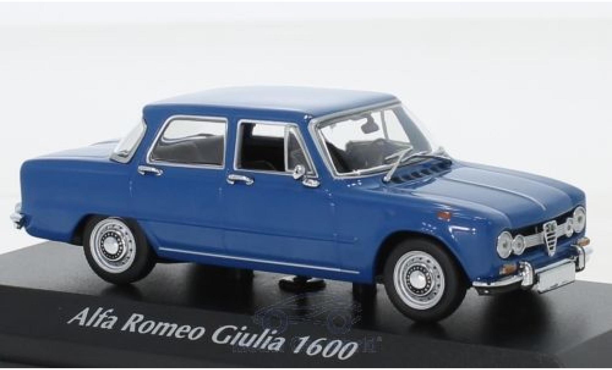 Alfa Romeo Giulia 1/43 Maxichamps 1600 blauw 1970 modelauto