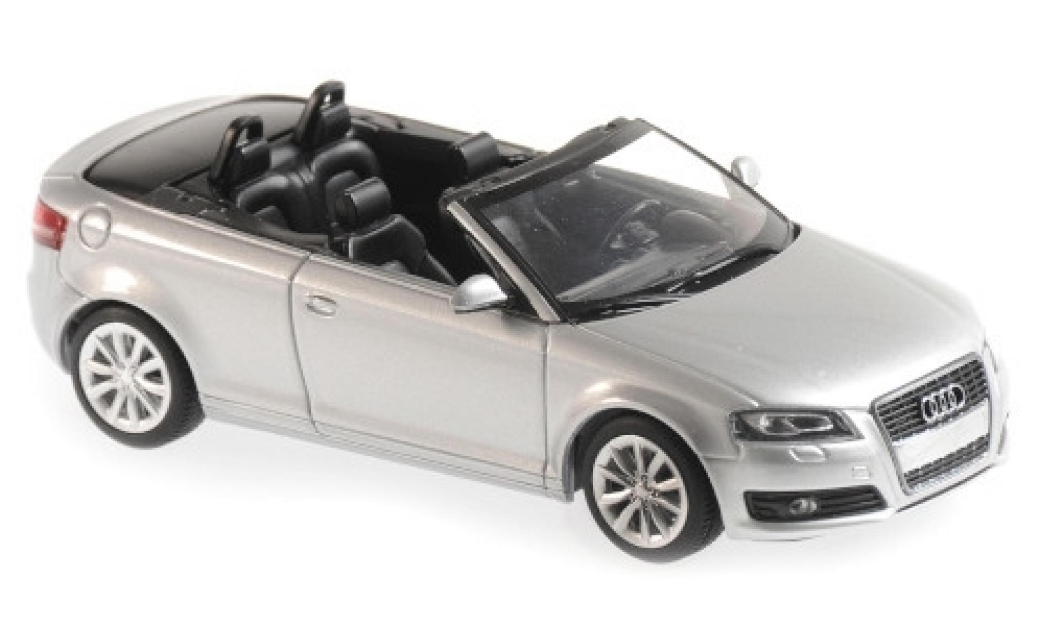 Audi A3 1/43 Maxichamps Cabriolet grijs 2007 modelauto