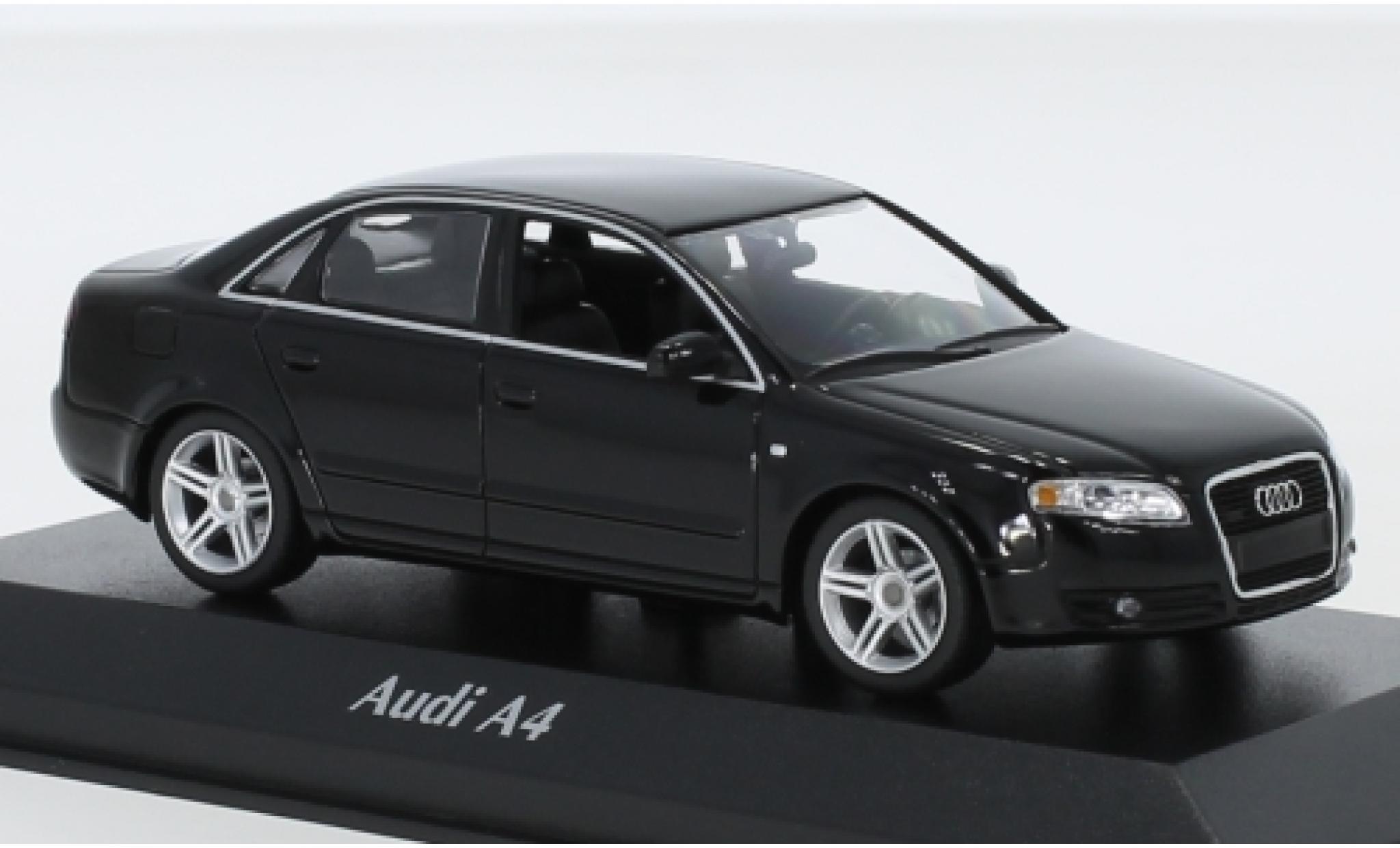 Audi A4 1/43 Maxichamps zwart 2004 modelauto