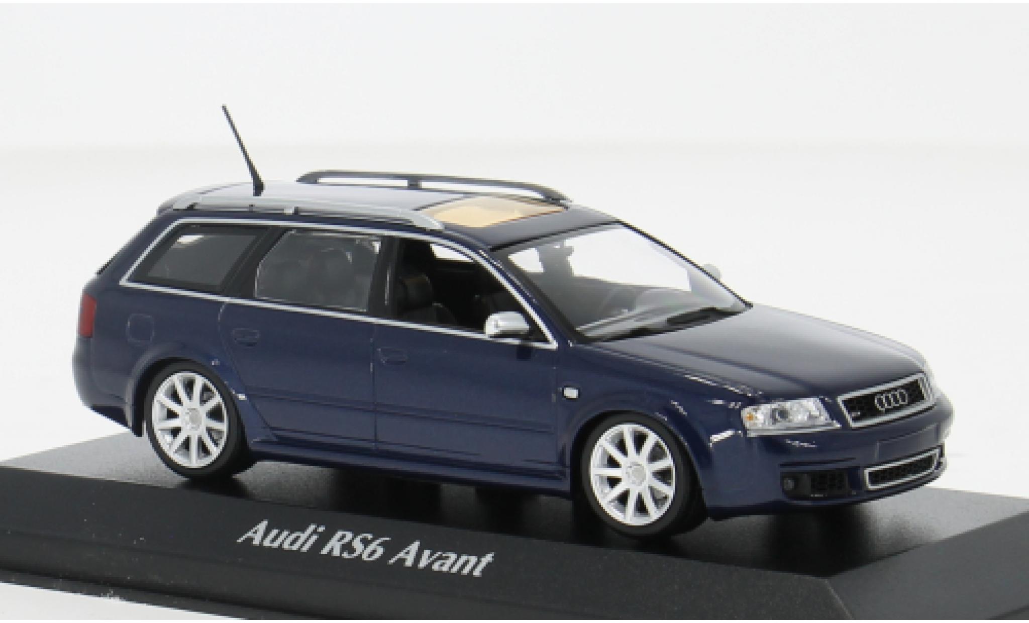 Audi A6 1/43 Maxichamps Avant metallic blauw 2002 1:43 modelauto