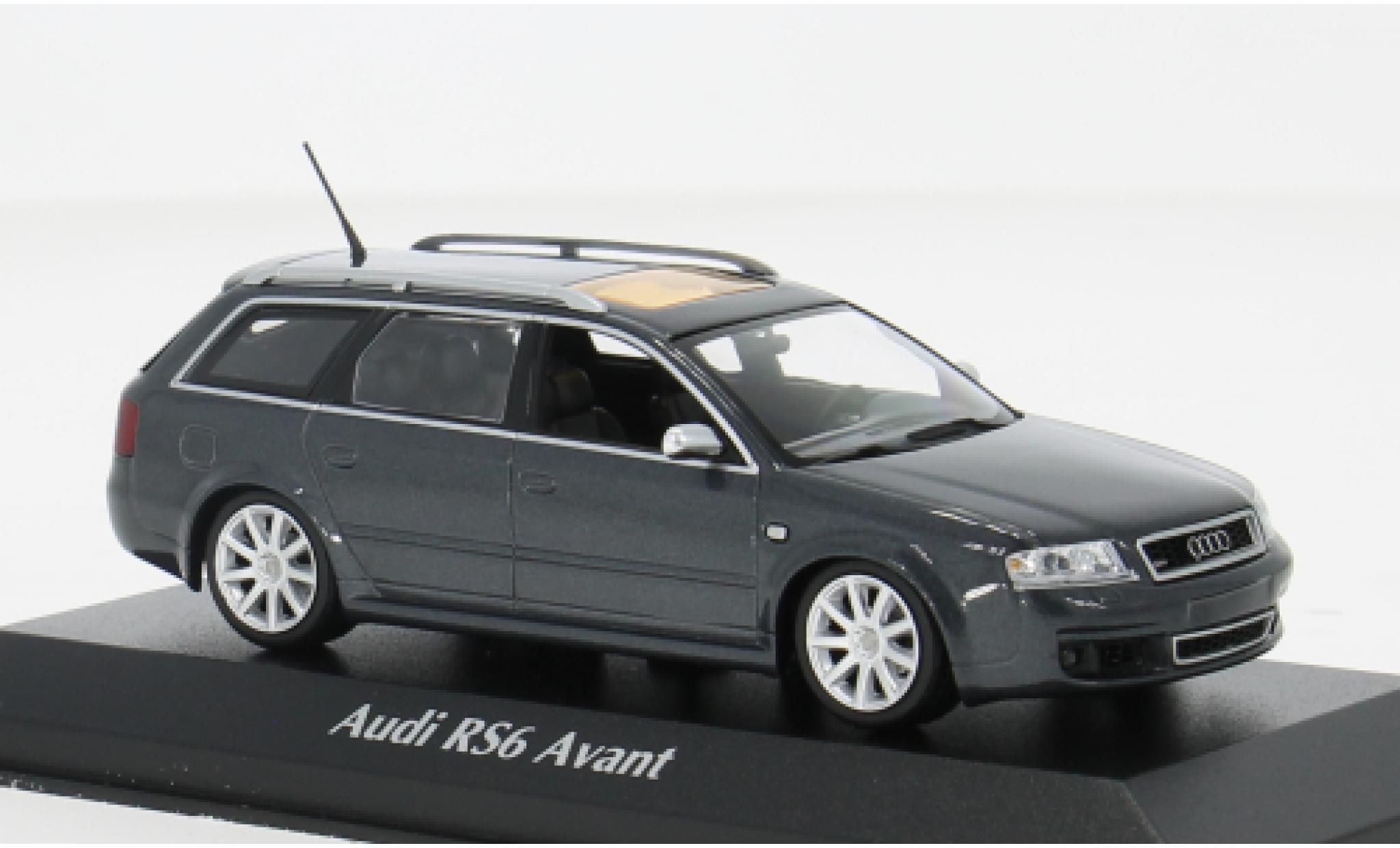Audi A6 1/43 Maxichamps Avant metallic grijs 2002 1:43 modelauto