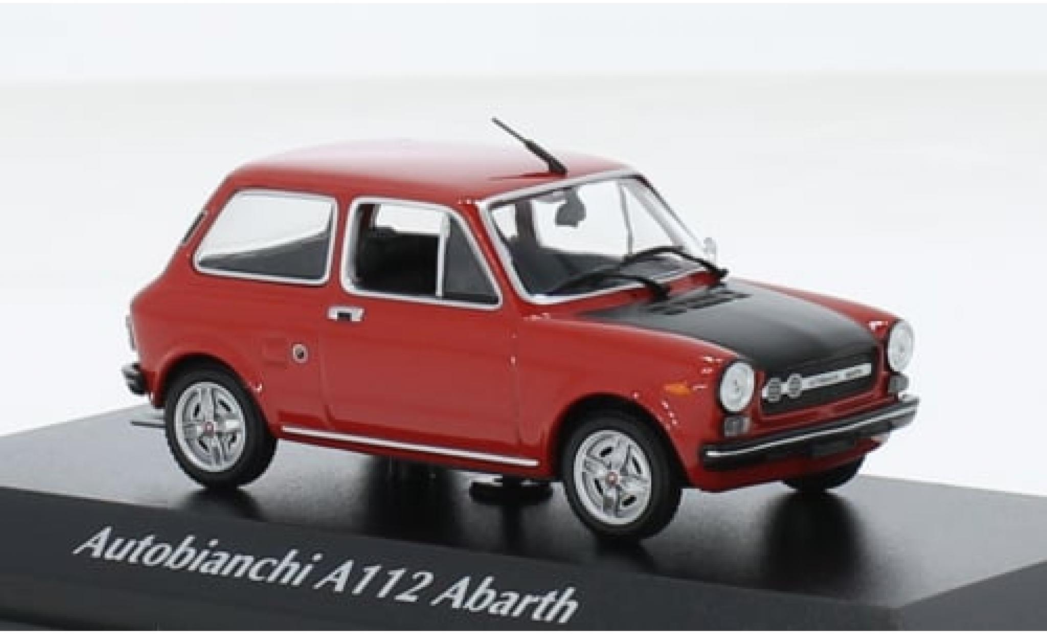 Autobianchi A112 1/43 Maxichamps Abarth rood 1974 1:43 modelauto