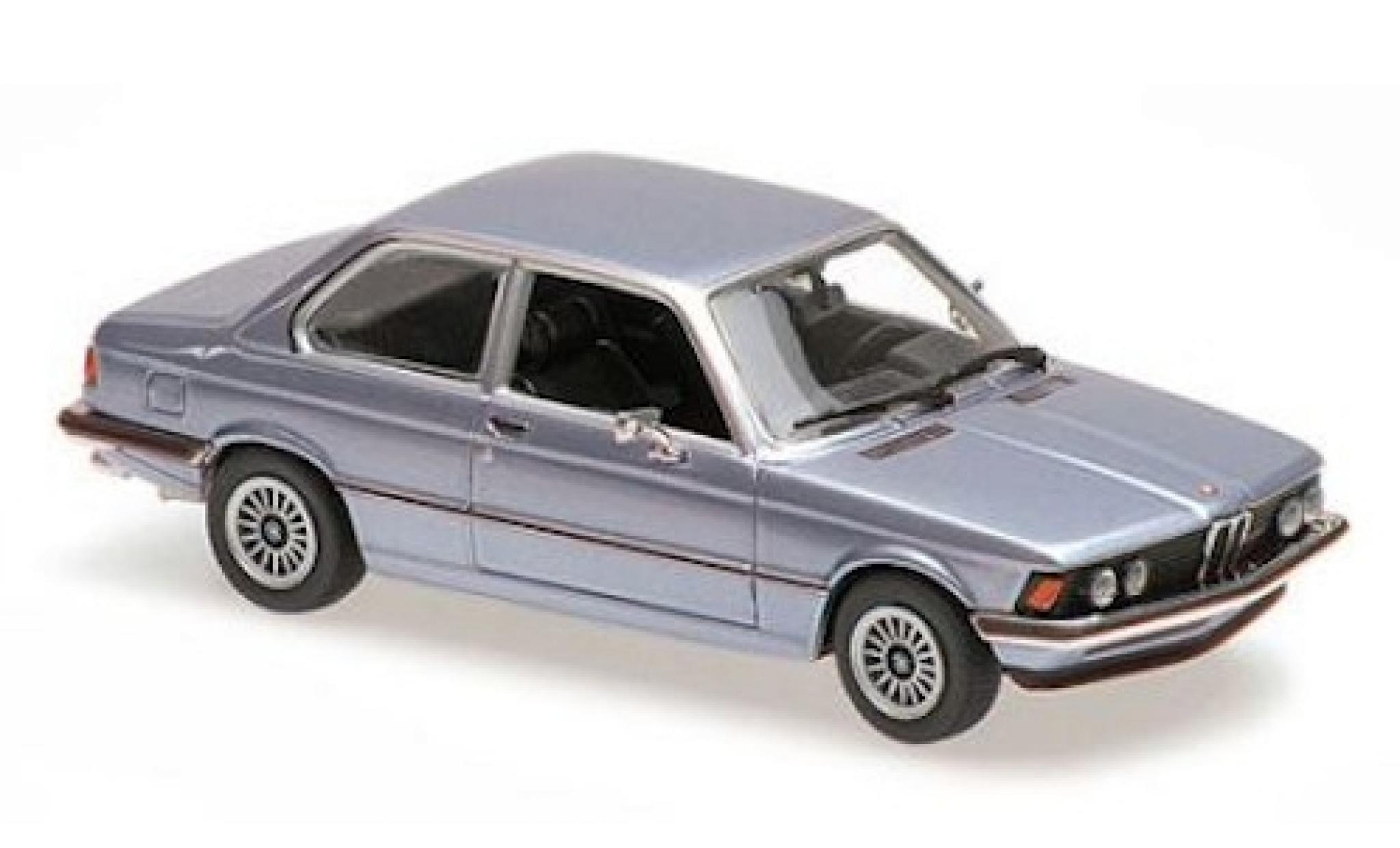 Bmw 323 1/43 Maxichamps i (E21) metallic blauw 1975 modelauto