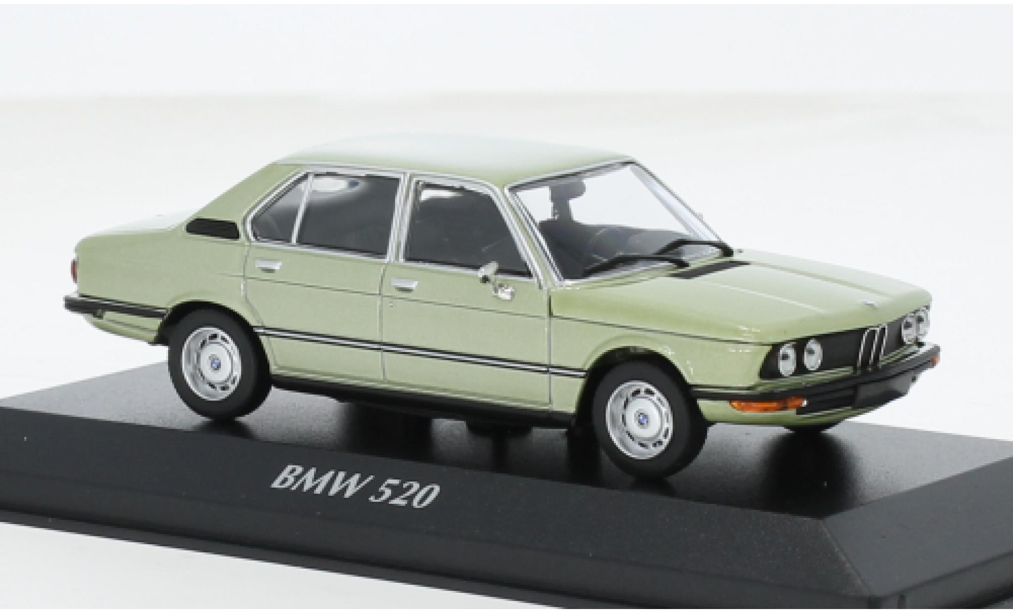 Bmw 520 1/43 Maxichamps (E12) metallic groen 1972 1:43 modelauto