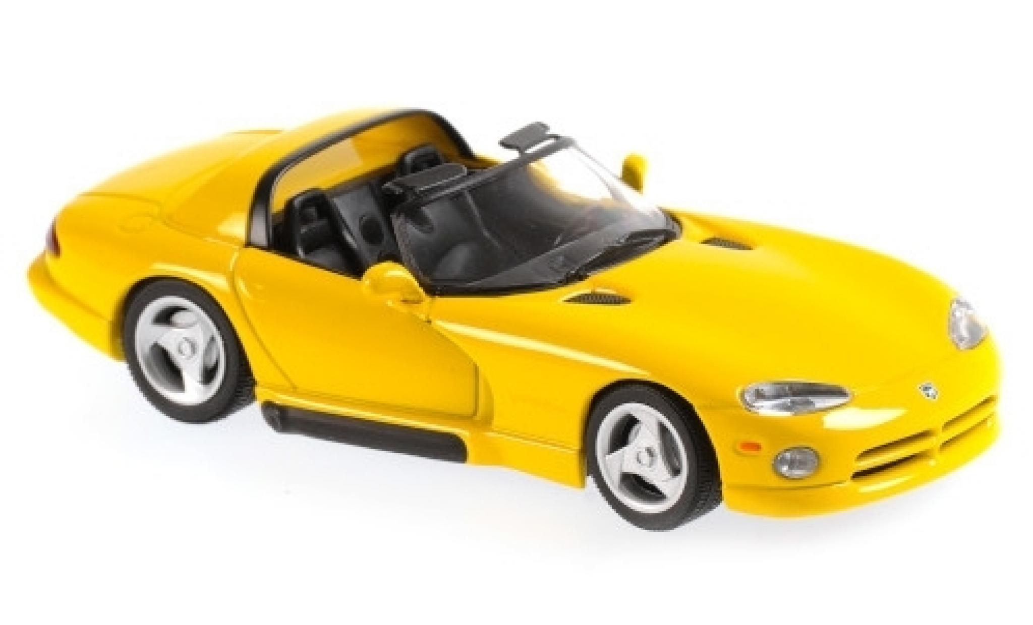 Dodge Viper 1/43 Maxichamps geel 1993 modelauto
