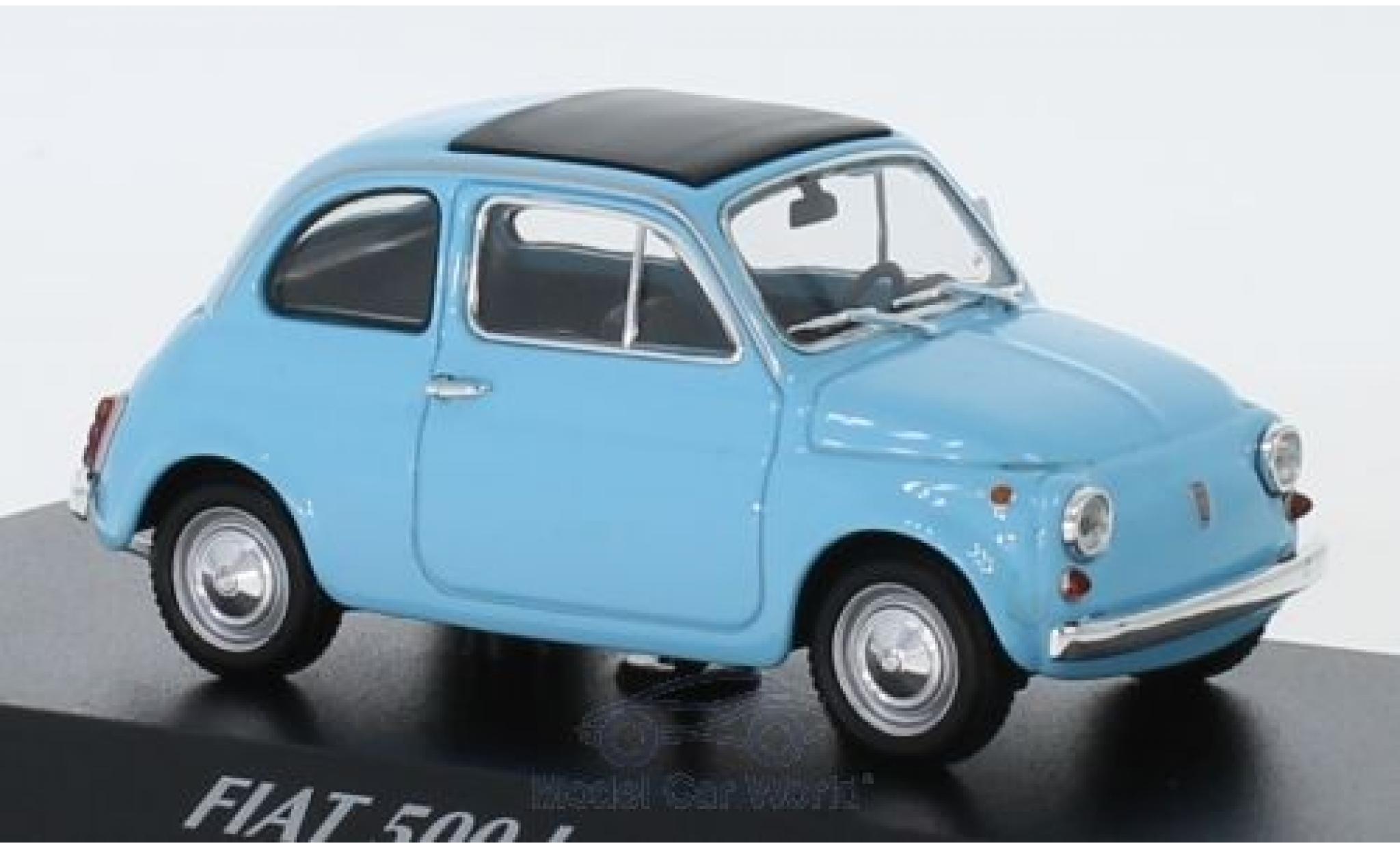 Fiat 500 1/43 Maxichamps L blauw 1965 modelauto