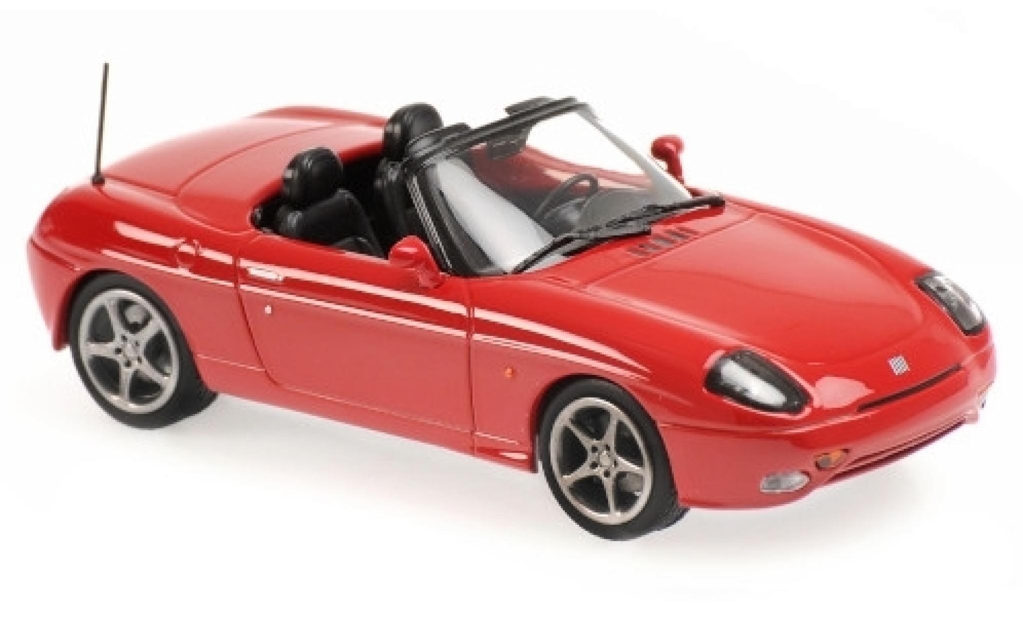 Fiat Barchetta 1/43 Maxichamps rood 1995 modelauto