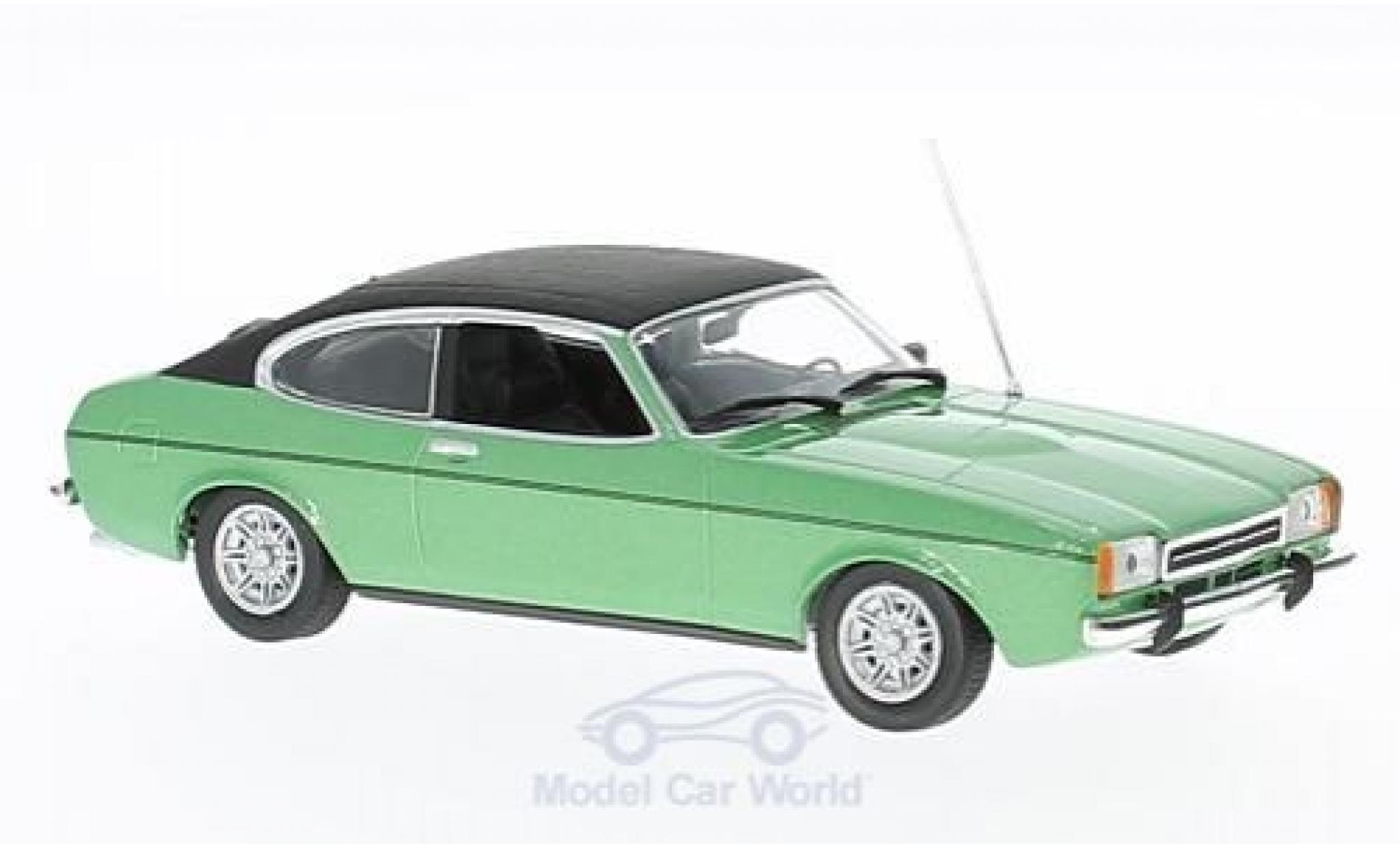 Ford Capri 1974 1/43 Maxichamps II 2.3 GT metallic groen/zwart 1974 modelauto