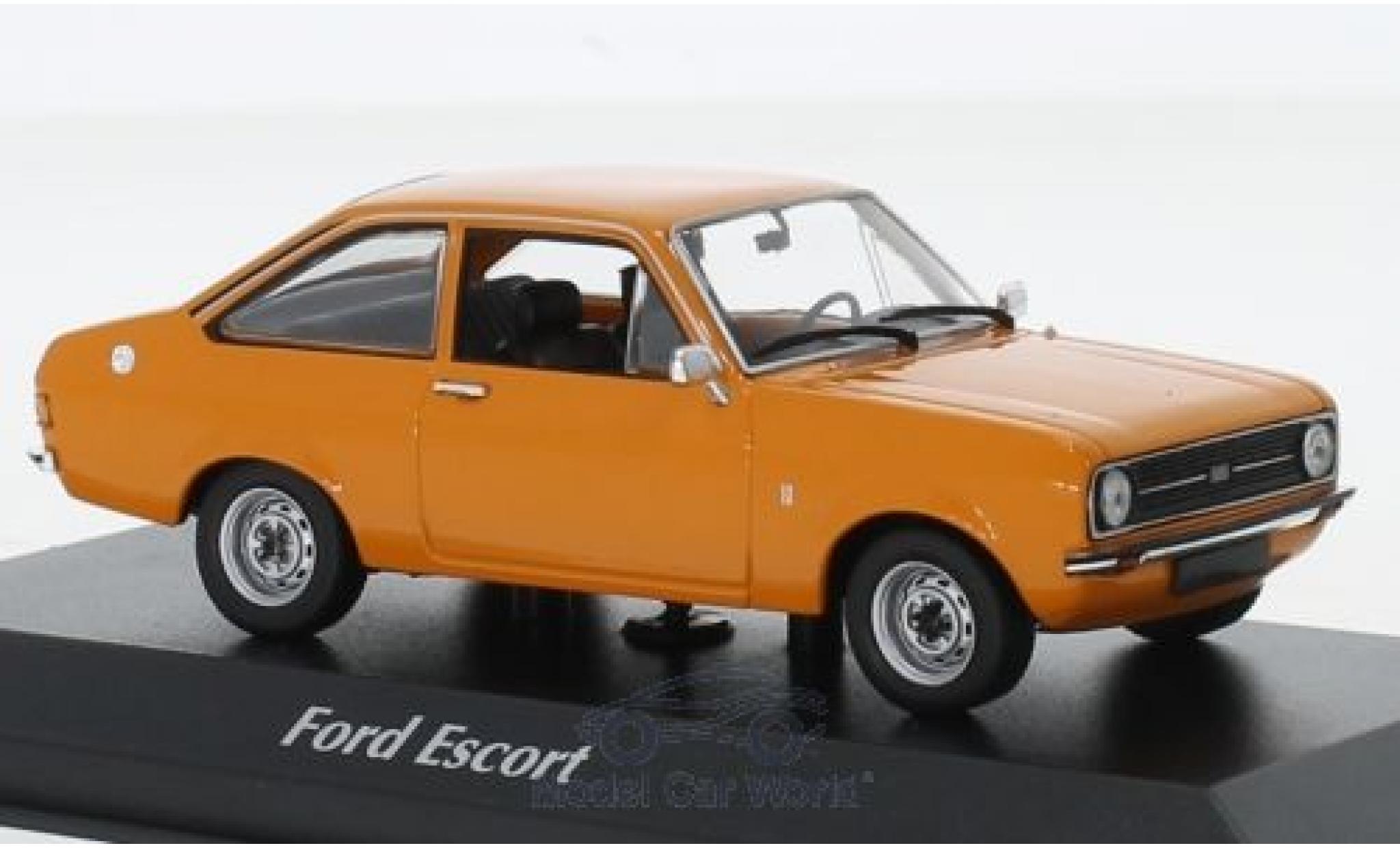 Ford Escort 1/43 Maxichamps 1.3 oranje 1975 modelauto